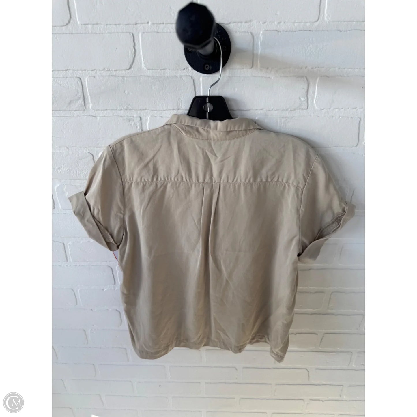Top Short Sleeve By Banana Republic In Tan, Size: Xs