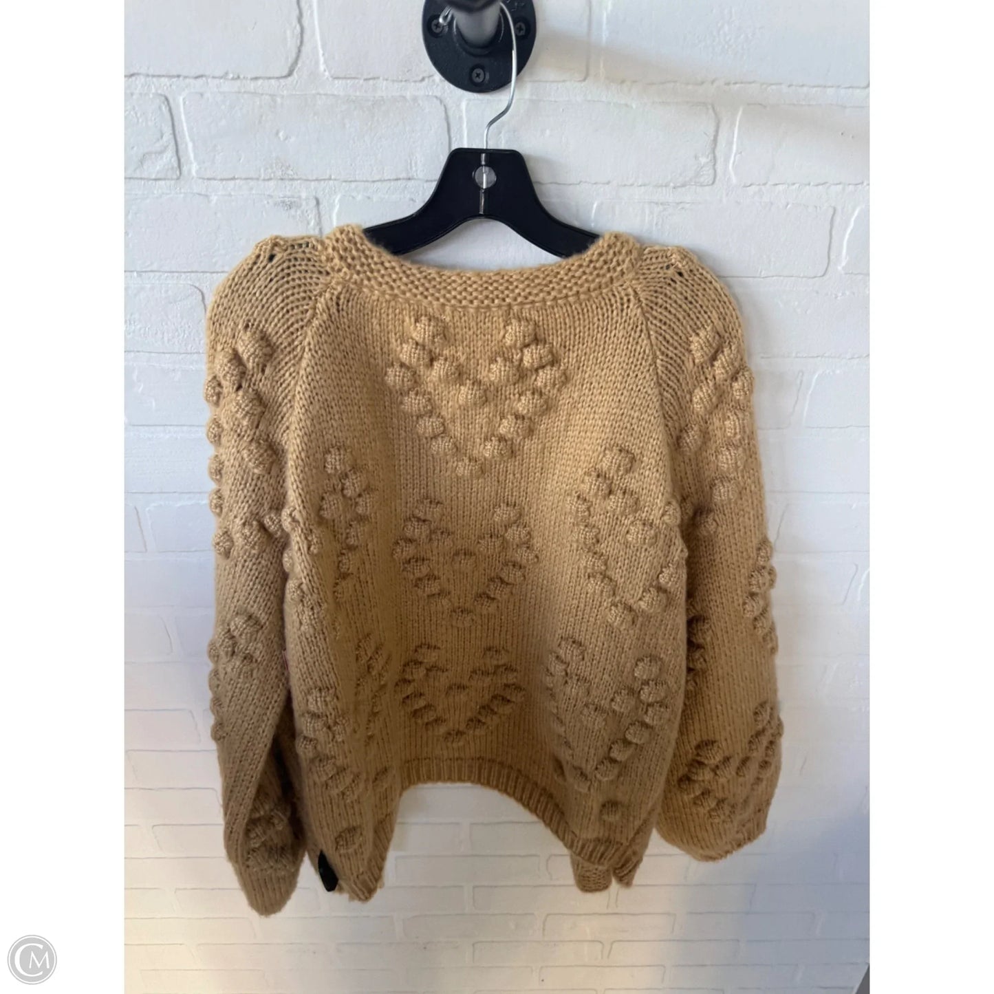 Sweater Cardigan By Favlux In Gold, Size: L