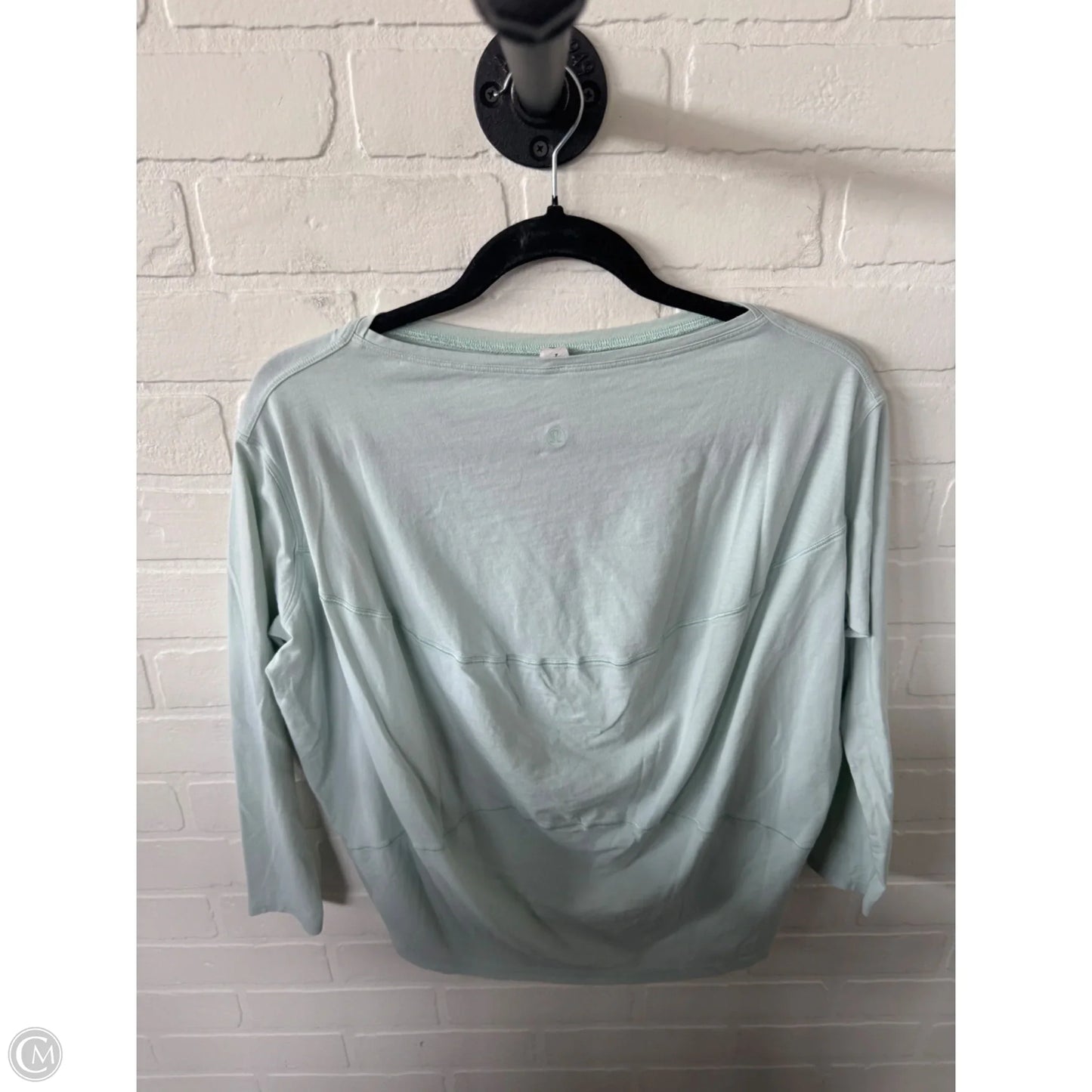 Athletic Top Long Sleeve Crewneck By Lululemon In Green, Size: Xs