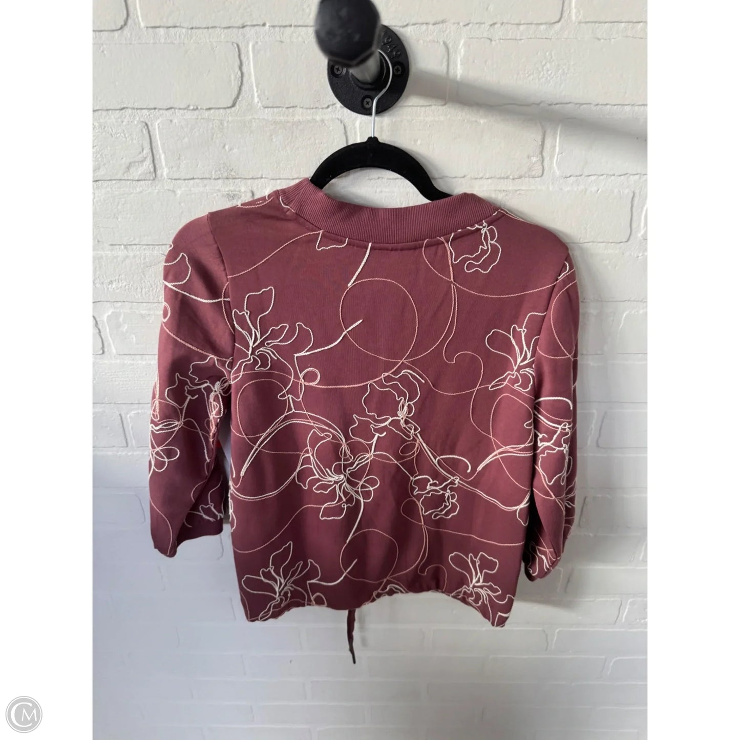 Top 3/4 Sleeve By Chicos In Pink & Tan, Size: S