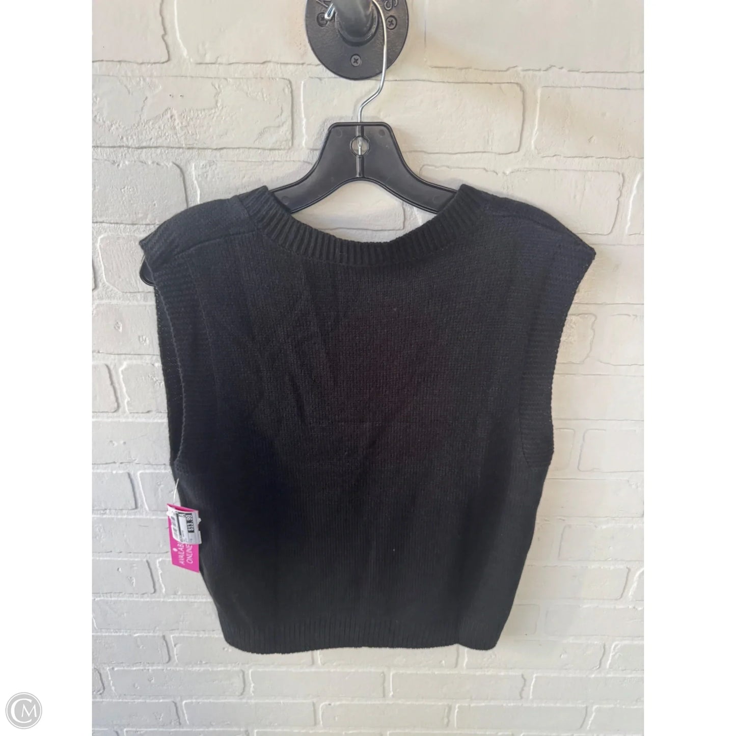 Vest Sweater By Shein In Black, Size: M