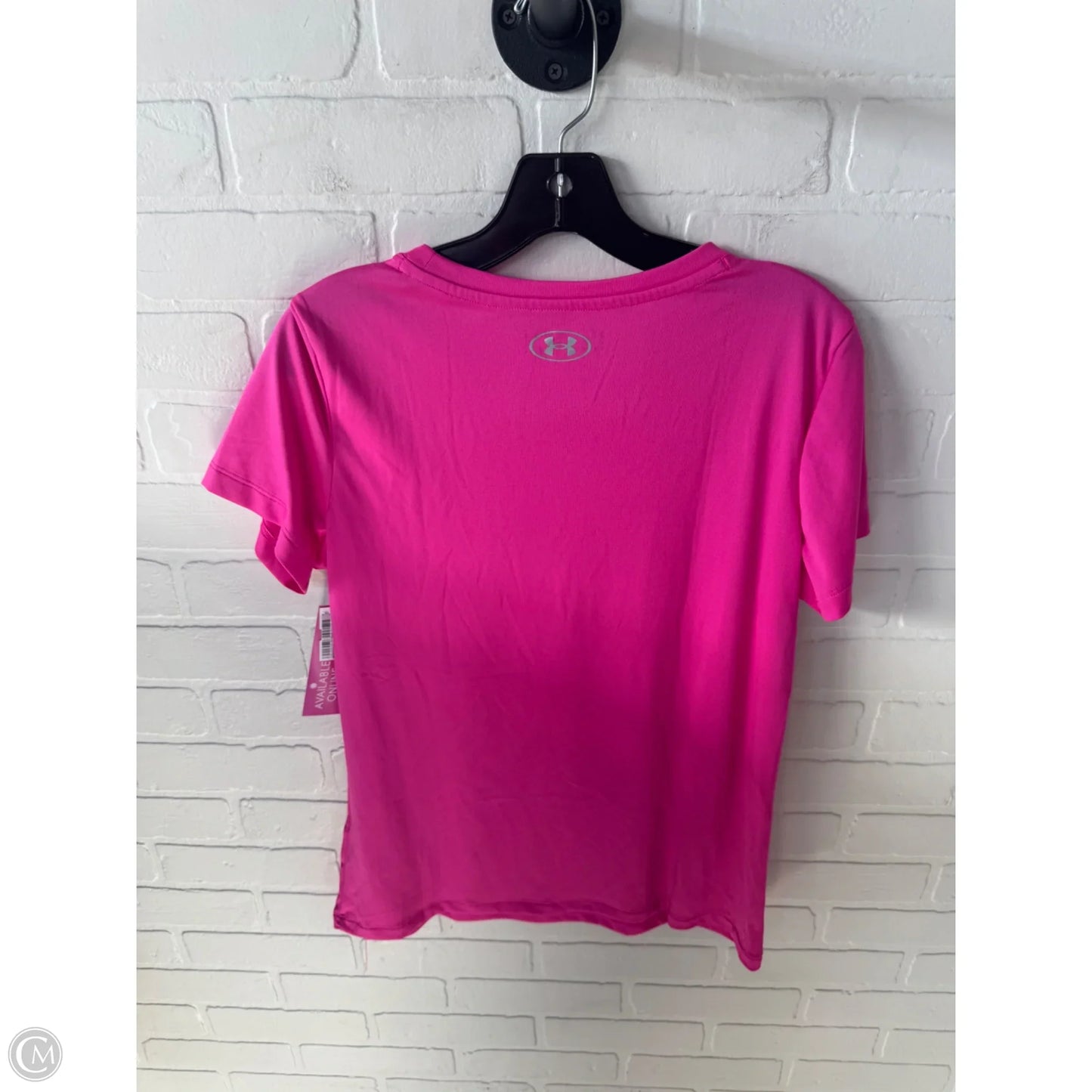 Athletic Top Short Sleeve By Under Armour In Pink, Size: M