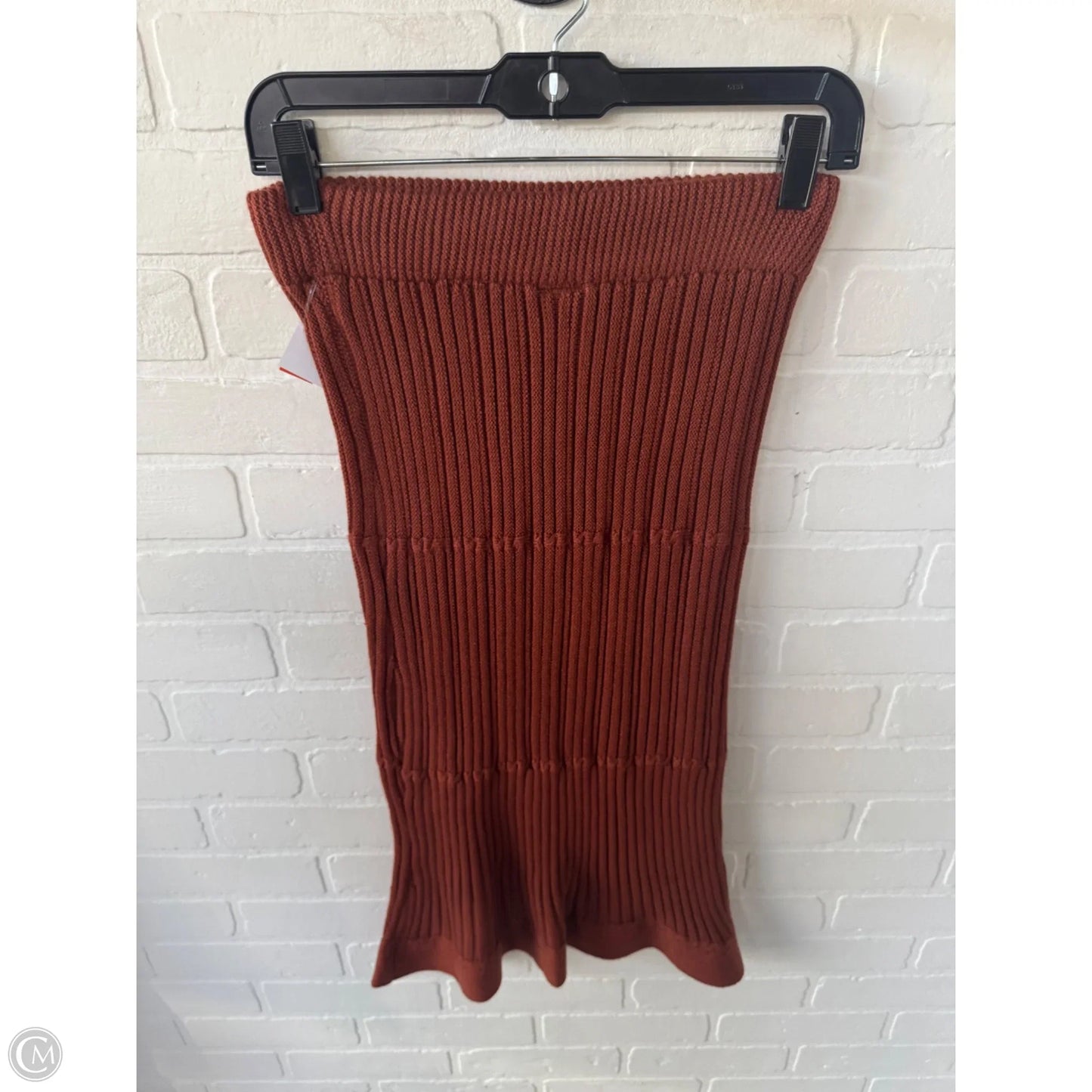 Skirt Midi By Shein In Orange, Size: 8