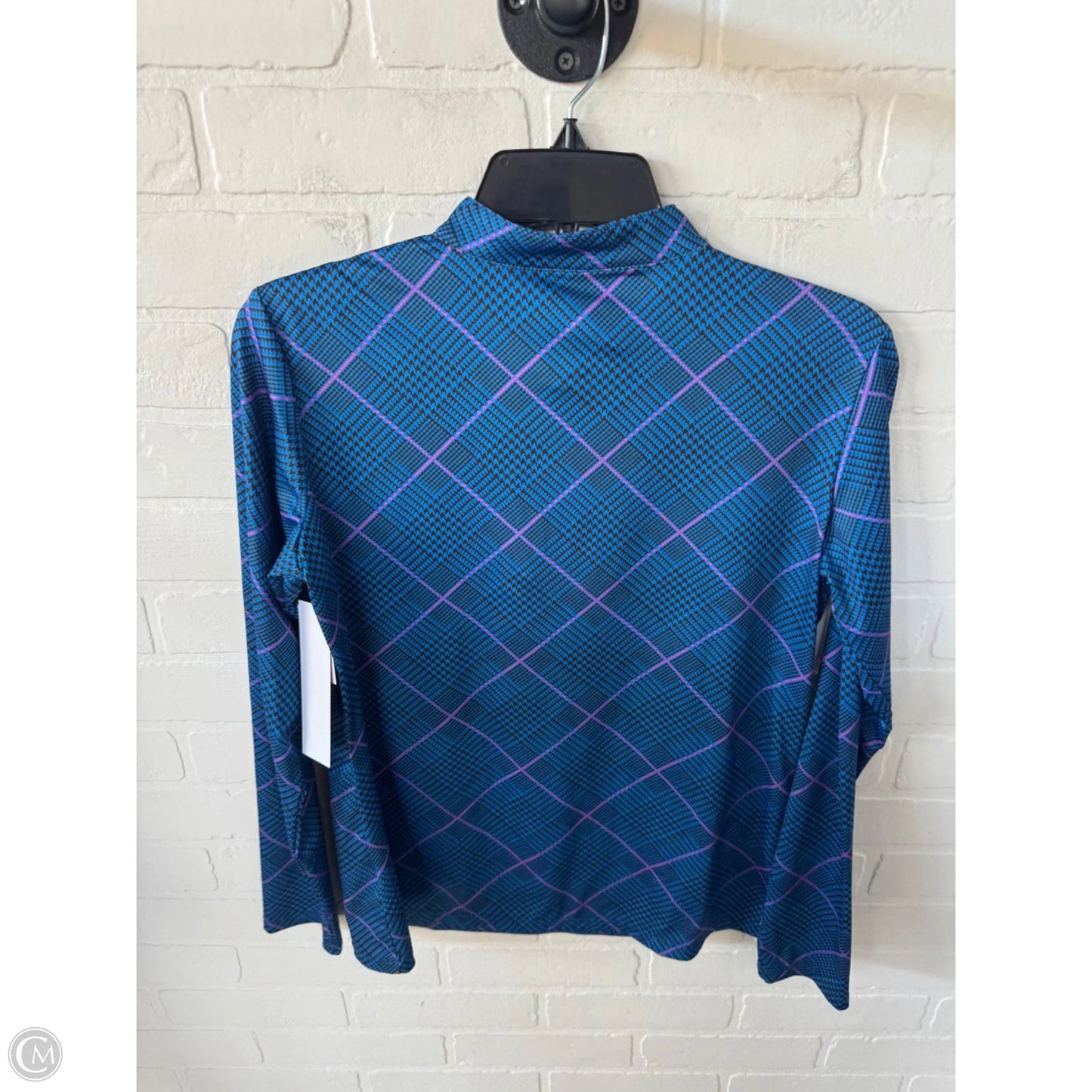 Athletic Top Long Sleeve Collar By Clothes Mentor In Blue & Pink, Size: S