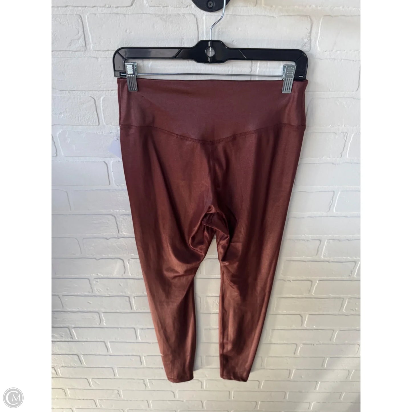 Athletic Leggings By Nike In Bronze, Size: 8