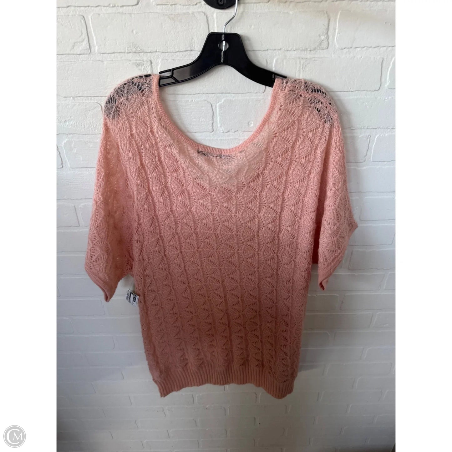 Sweater Short Sleeve By Maurices In Orange, Size: 2x