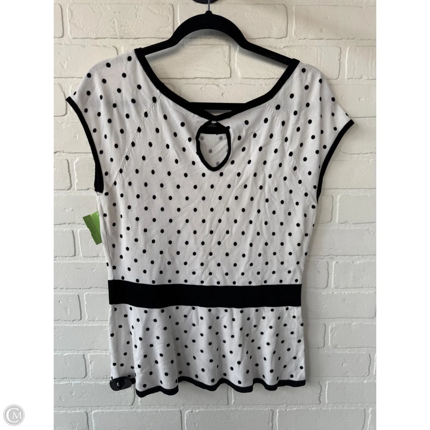 Sweater Short Sleeve By White House Black Market In Black & Blue, Size: M