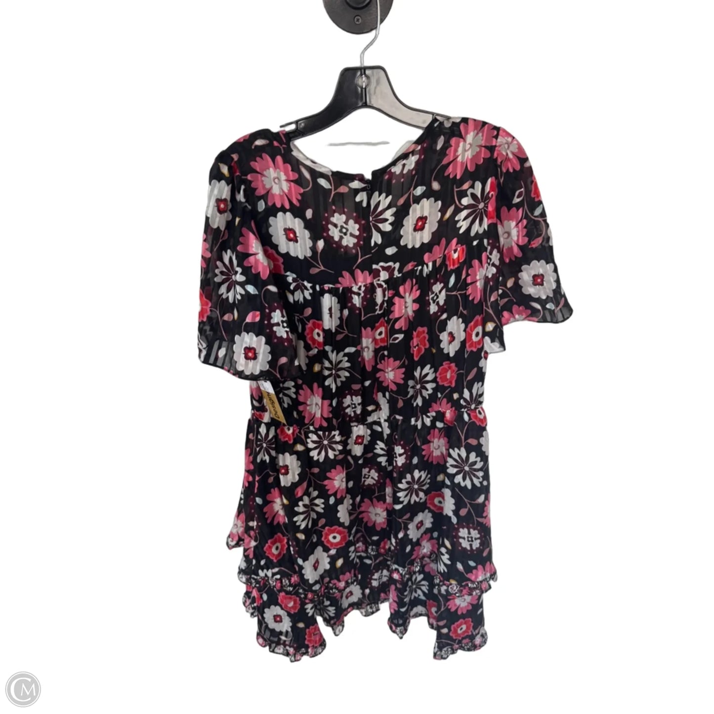 Dress Designer By Kate Spade In Black & Pink, Size: L