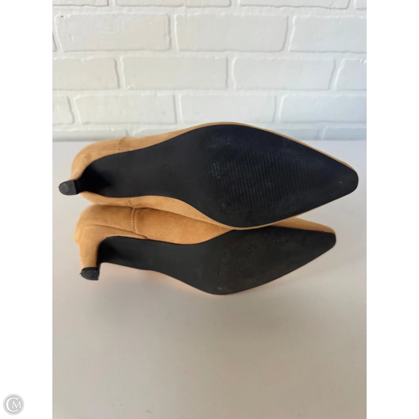 Boots Ankle Heels By Clothes Mentor In Tan, Size: 8