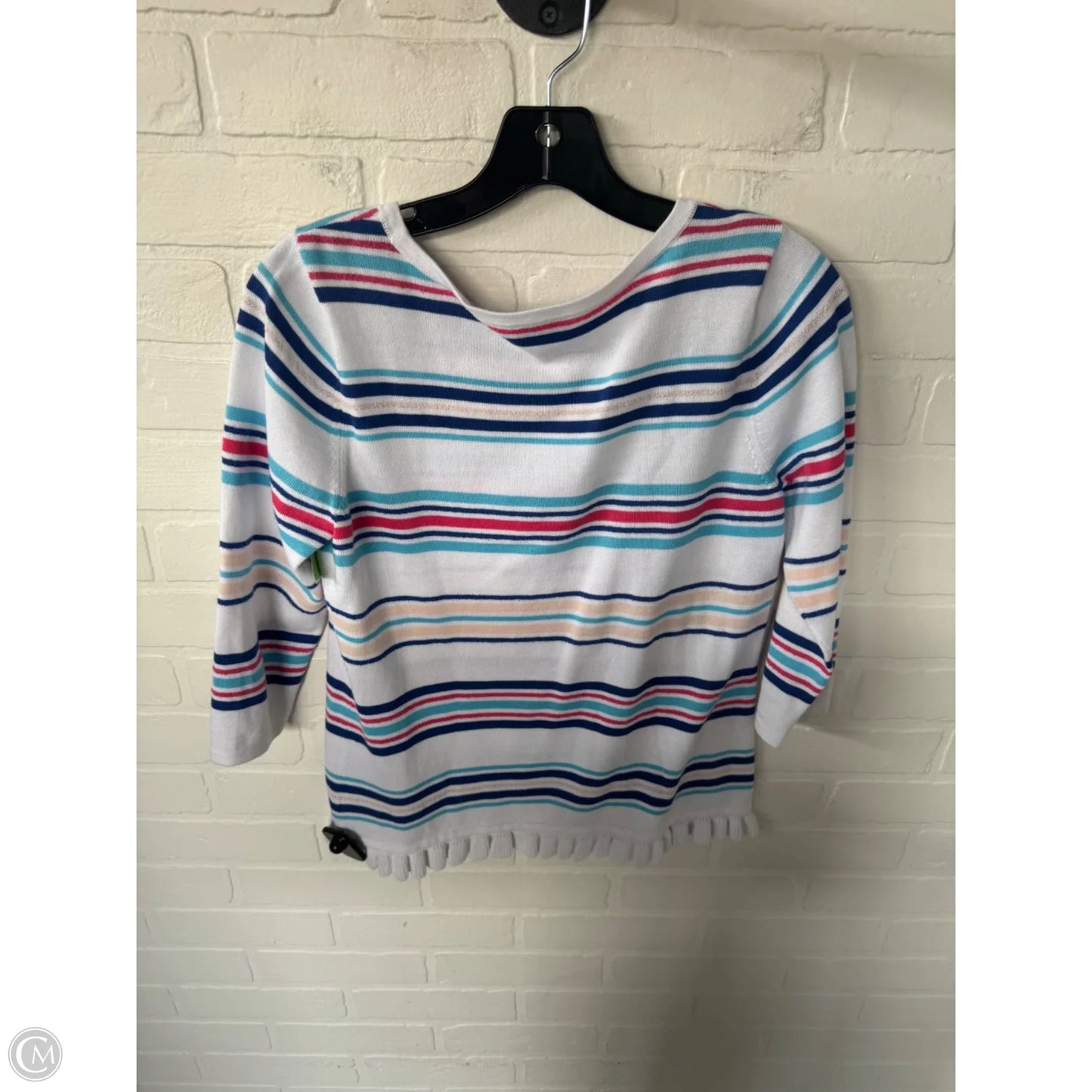 Sweater By Talbots In Blue & White, Size: Xs
