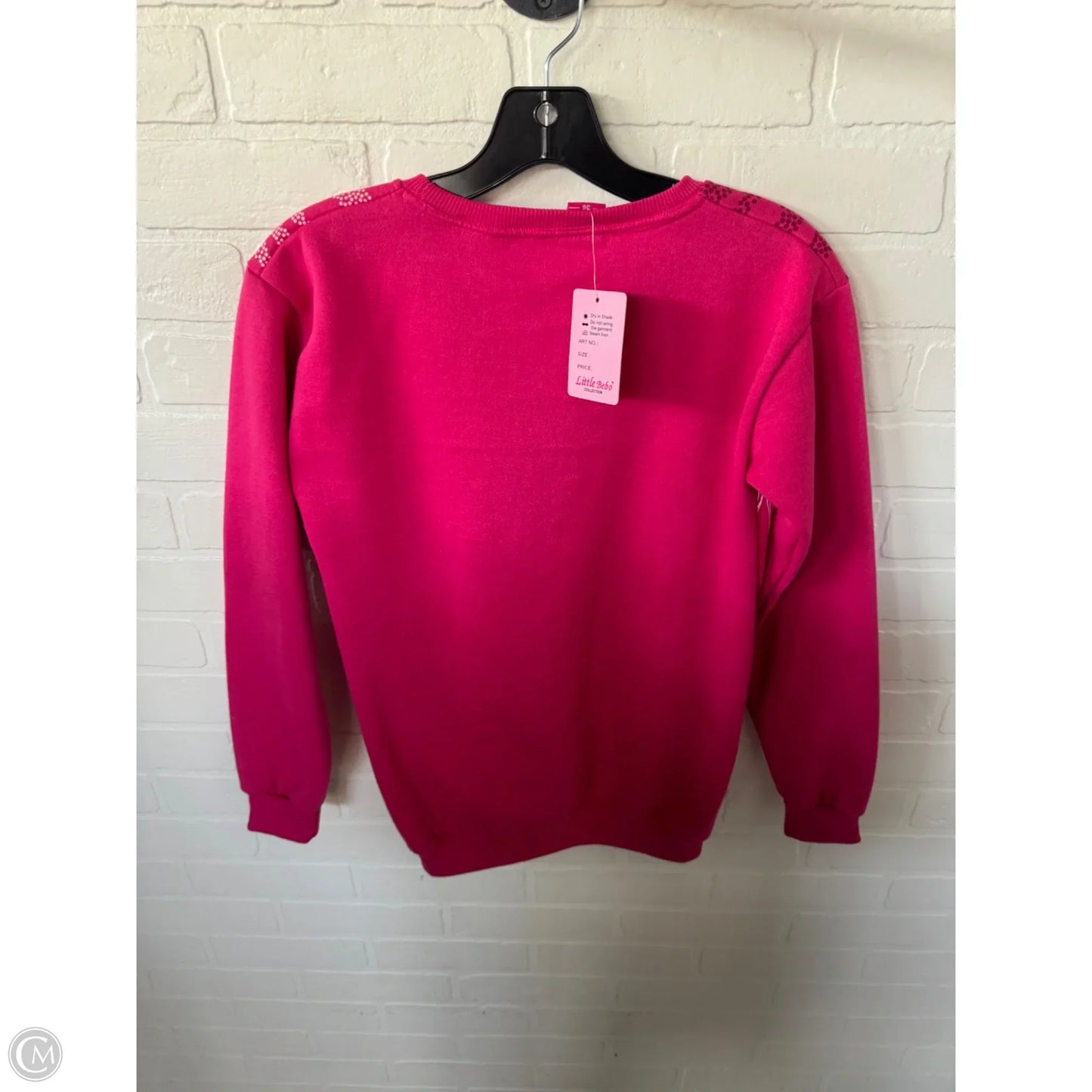 Sweatshirt Crewneck By Cmc In Pink & White, Size: S