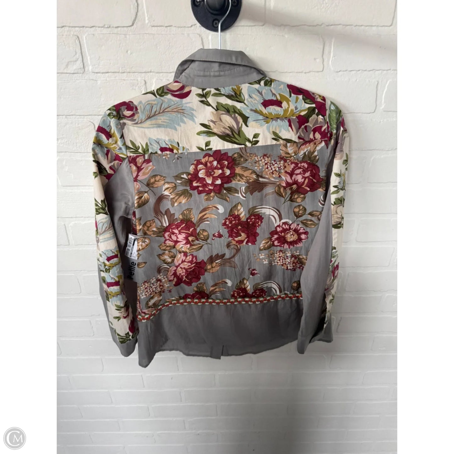 Top Long Sleeve By Soft Surroundings In Grey & Red, Size: Xsp