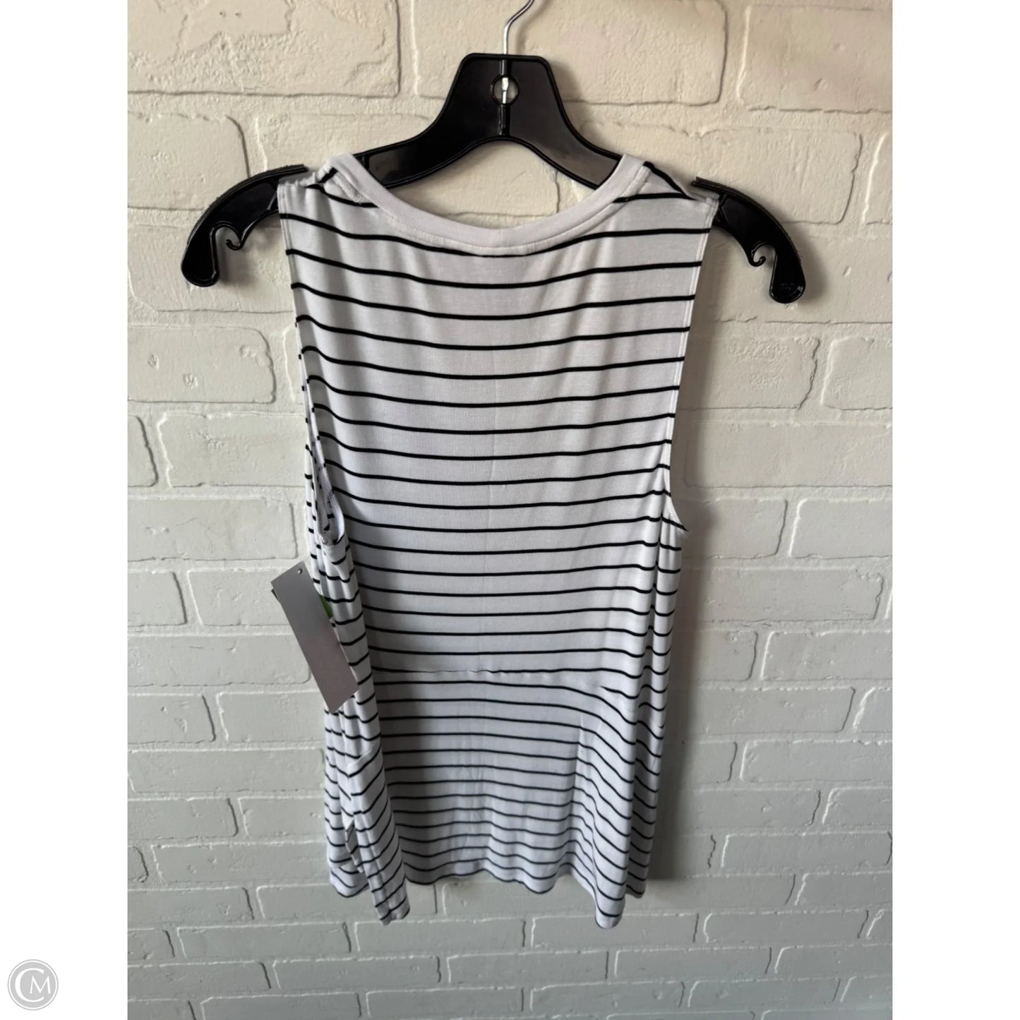 Top Sleeveless By Cabi In Black & White, Size: S