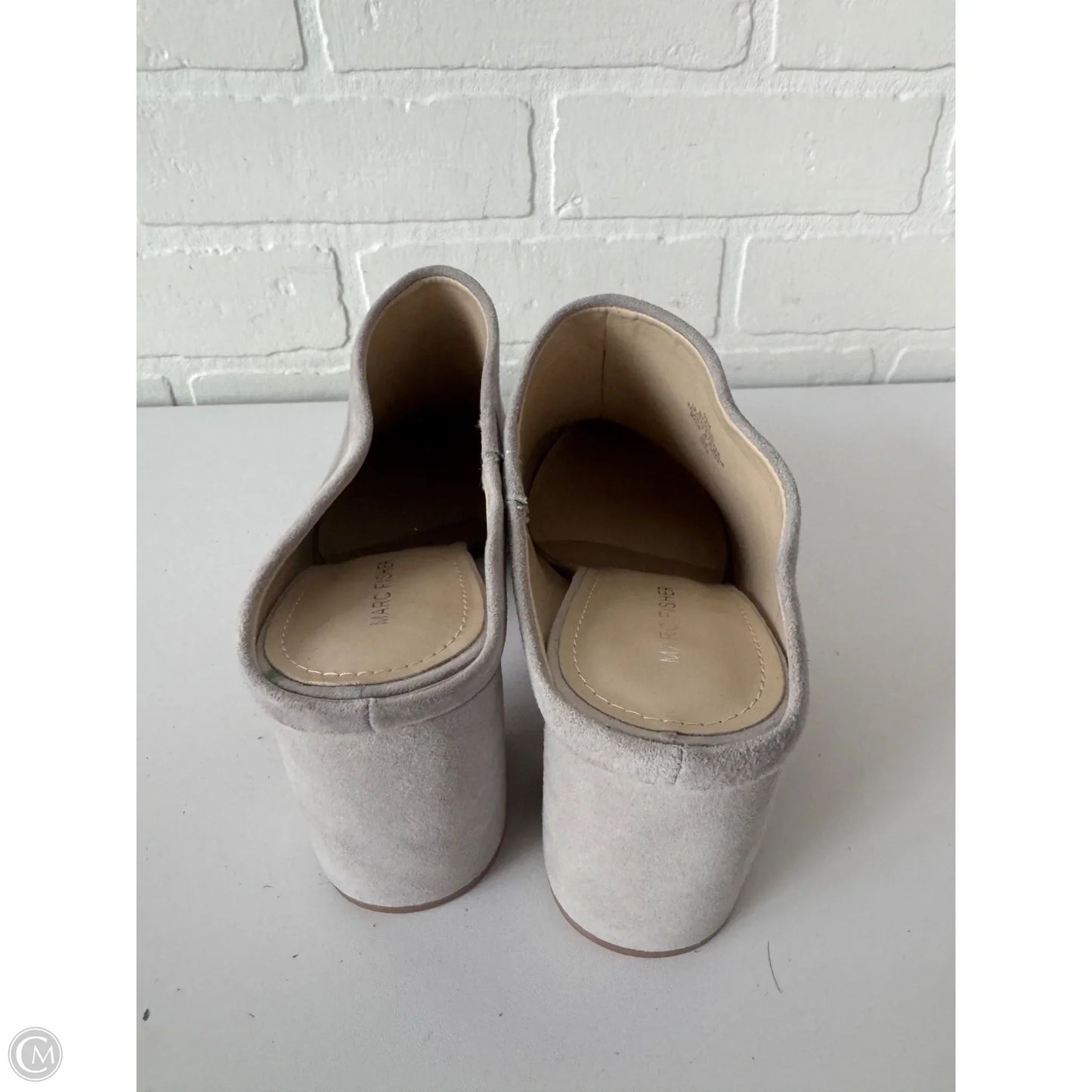 Boots Ankle Heels By Marc Fisher In Grey, Size: 9.5
