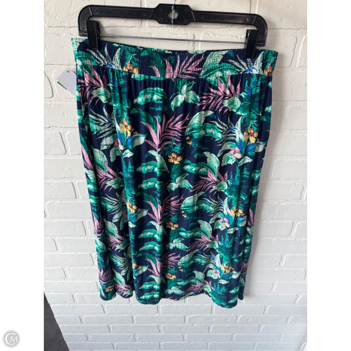 Skirt Midi By Loft In Blue & Green, Size: 8