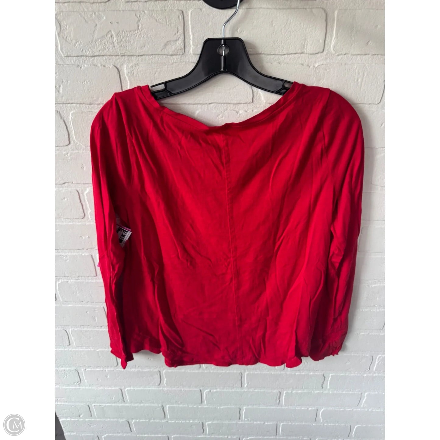 Top Short Sleeve Basic By Loft In Red, Size: S