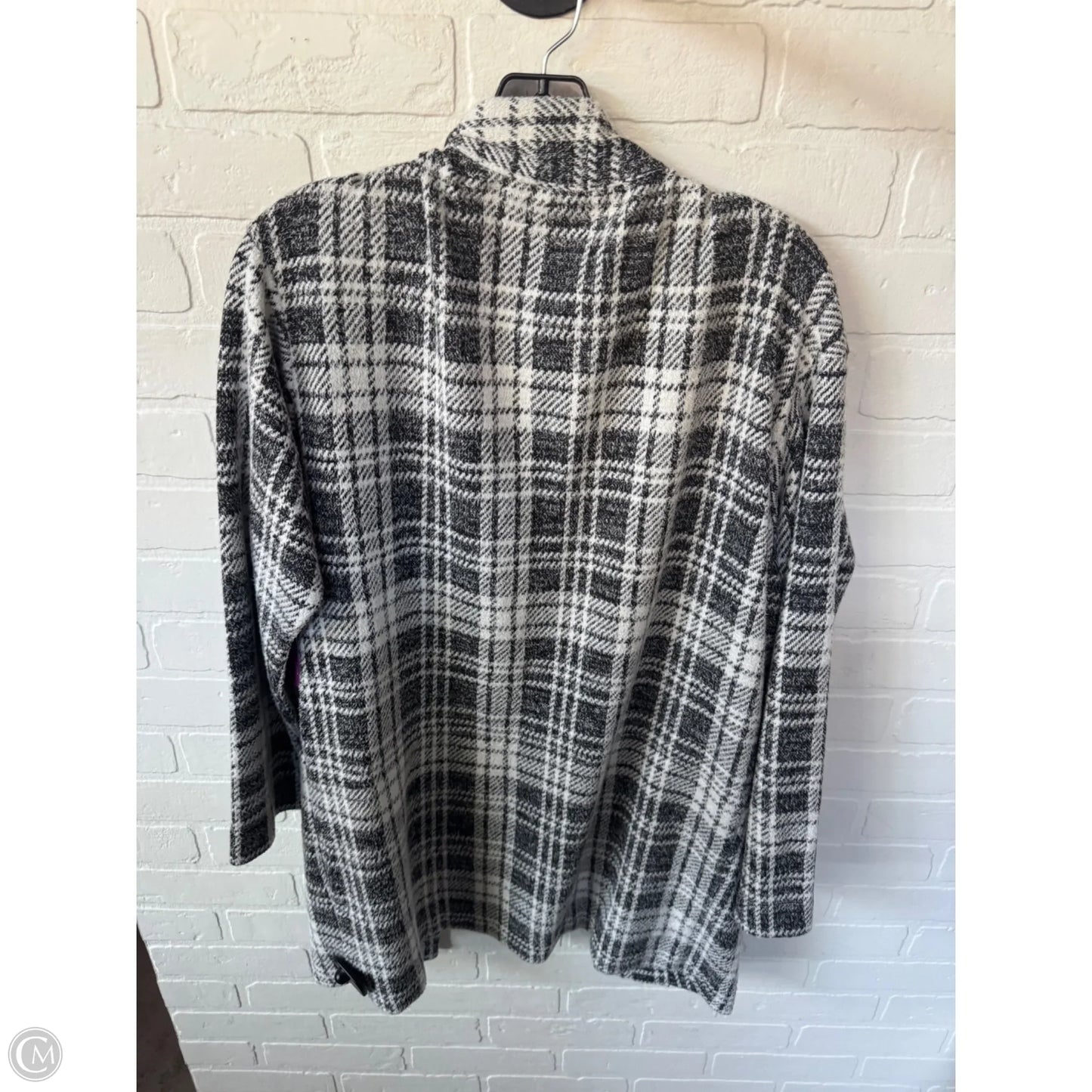 Sweater Cardigan By Express In Black & White, Size: S