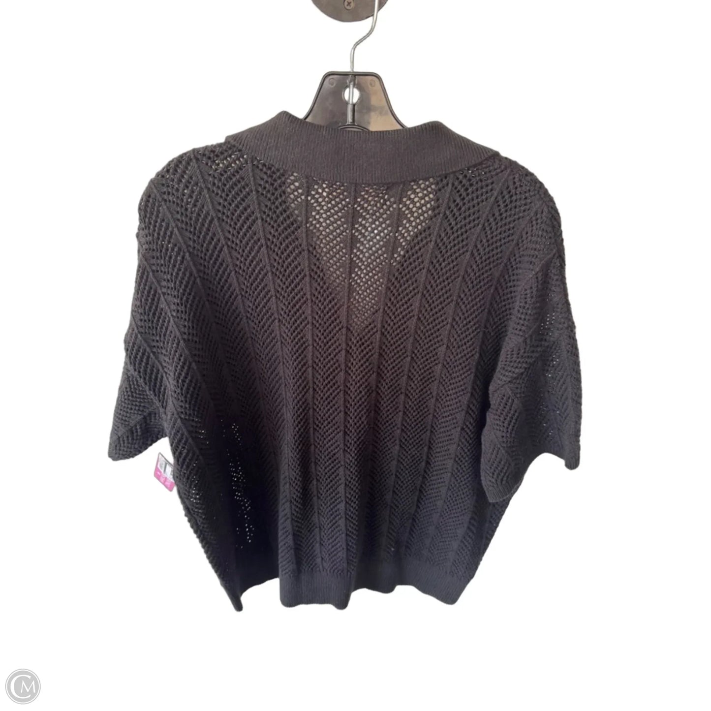 Sweater Short Sleeve By Loft In Black, Size: Xl