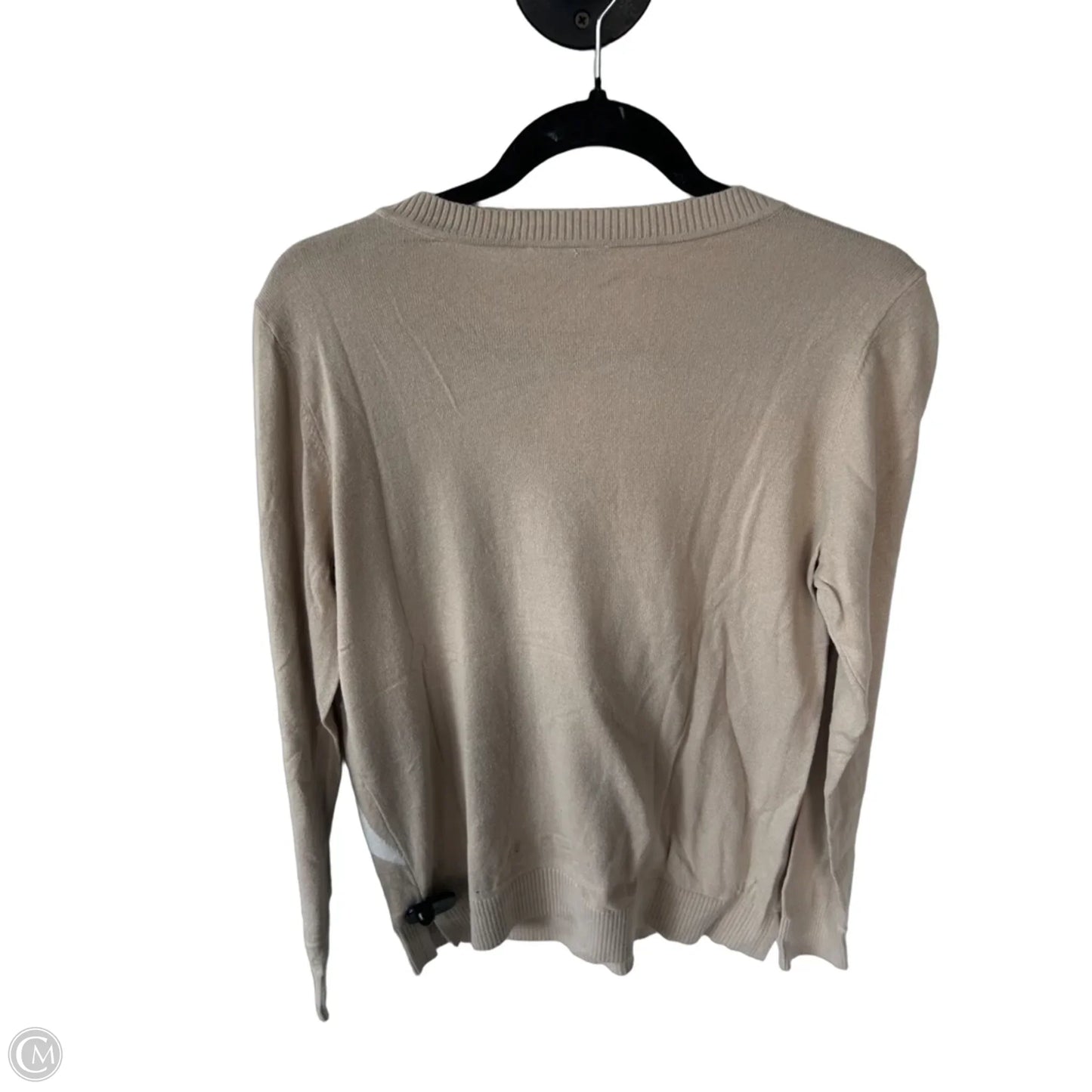 Sweater By Loft In Tan & White, Size: M