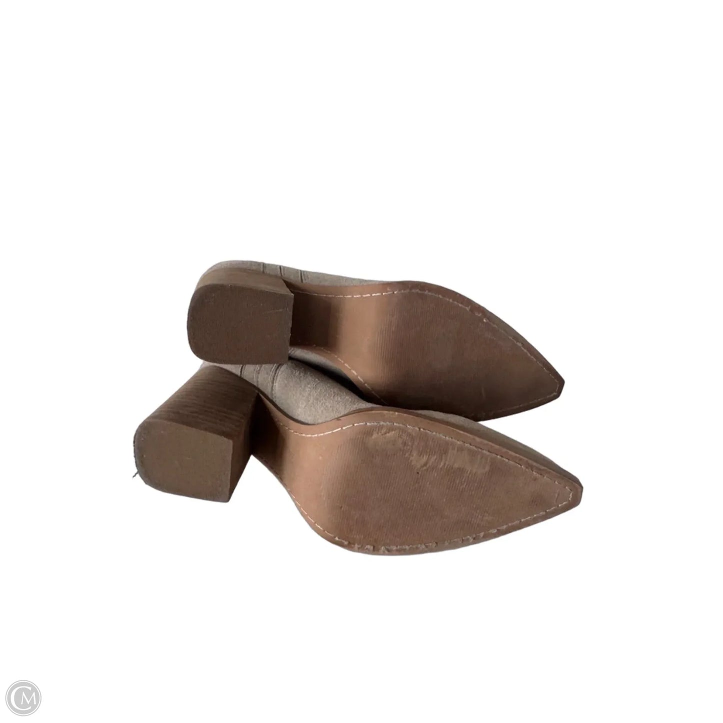 Boots Ankle Heels By Marc Fisher In Tan, Size: 8.5