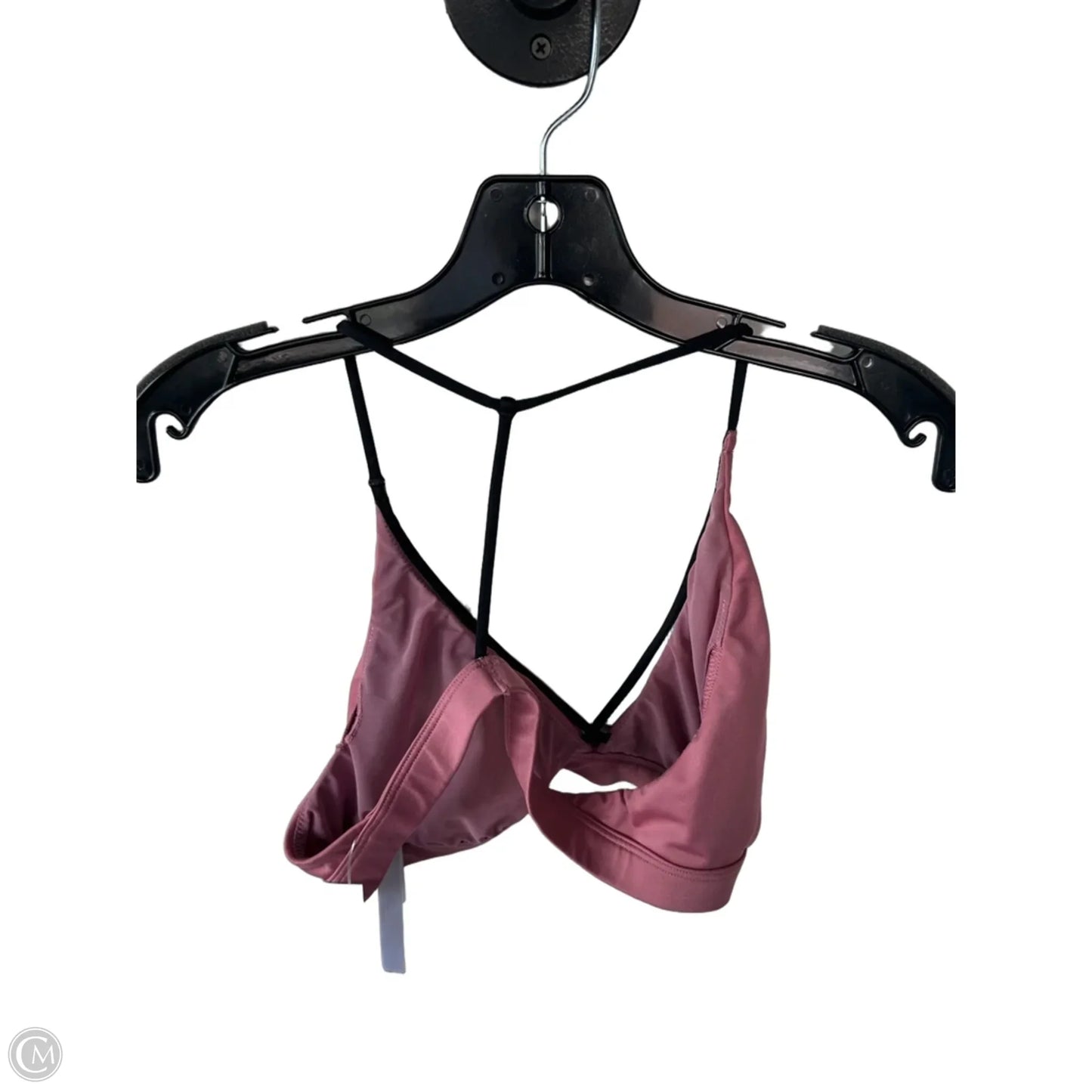 Athletic Bra By Victorias Secret In Black & Pink, Size: L