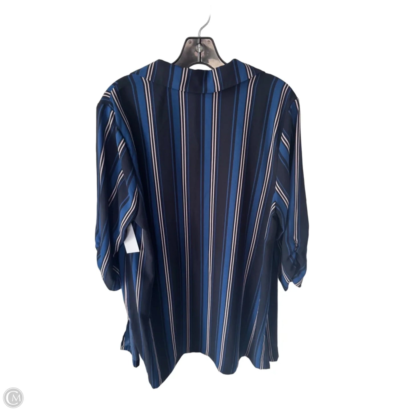 Kimono By Roz And Ali In Black & Blue, Size: 1x