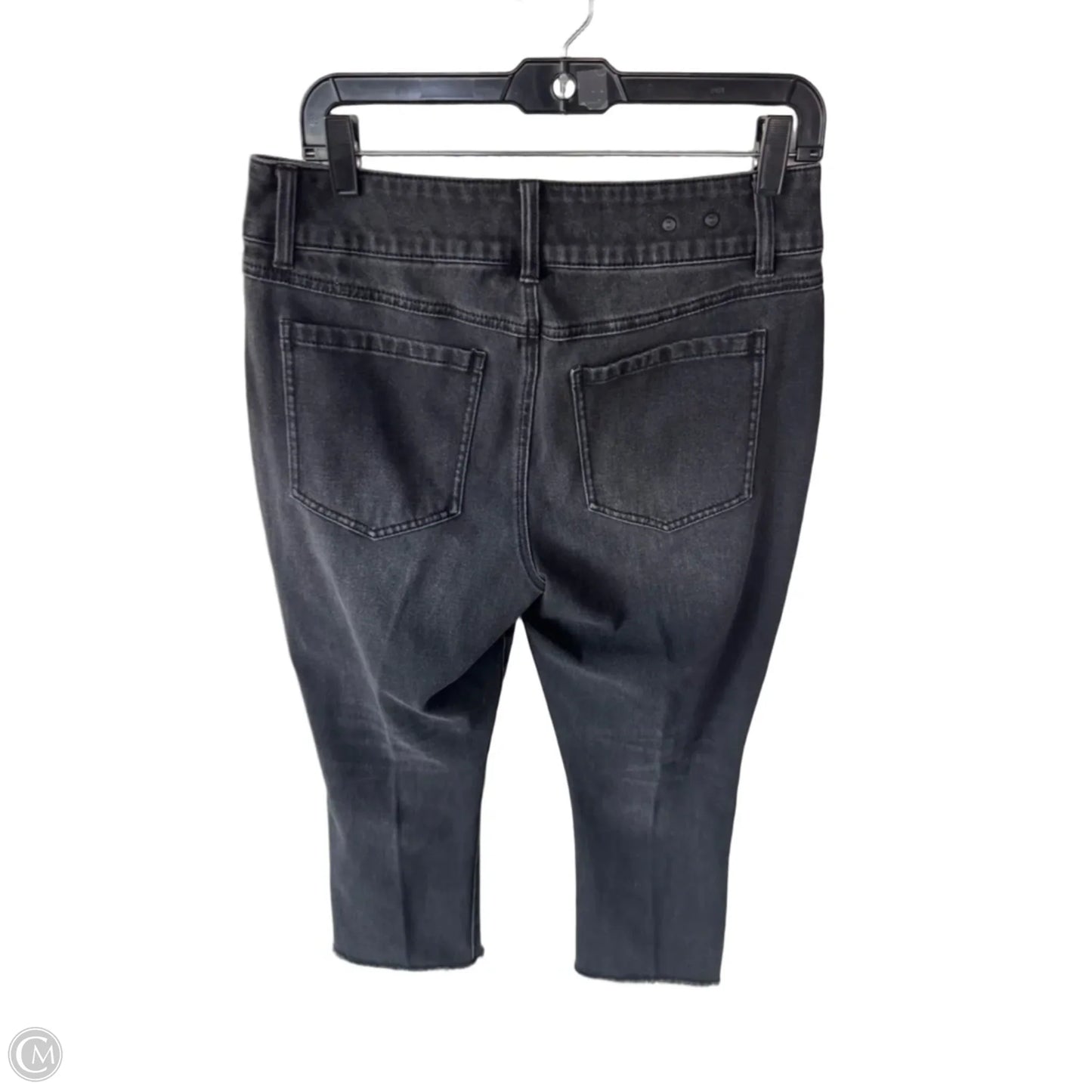 Jeans Cropped By Cabi In Black Denim, Size: 8