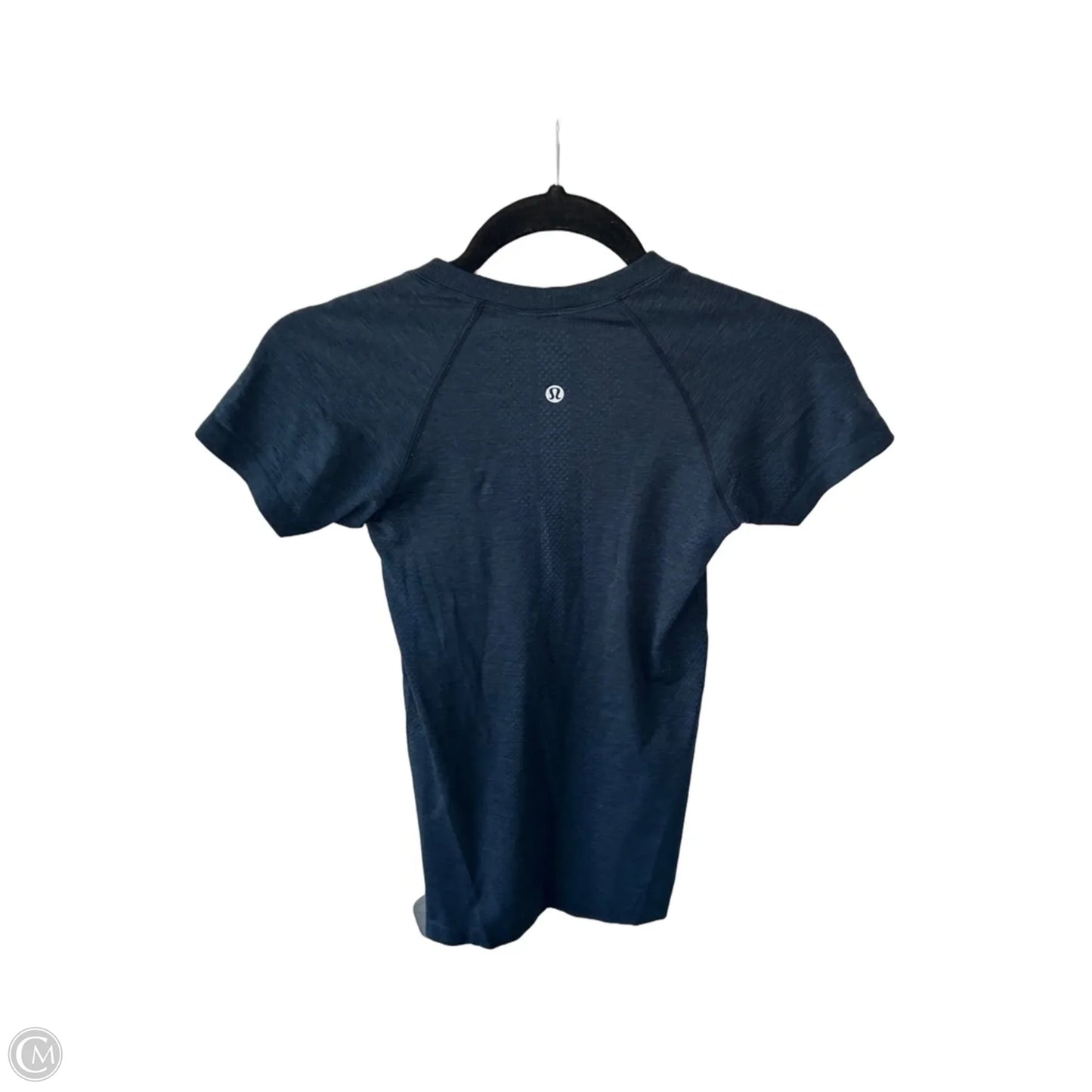 Athletic Top Short Sleeve By Lululemon In Blue, Size: Xs