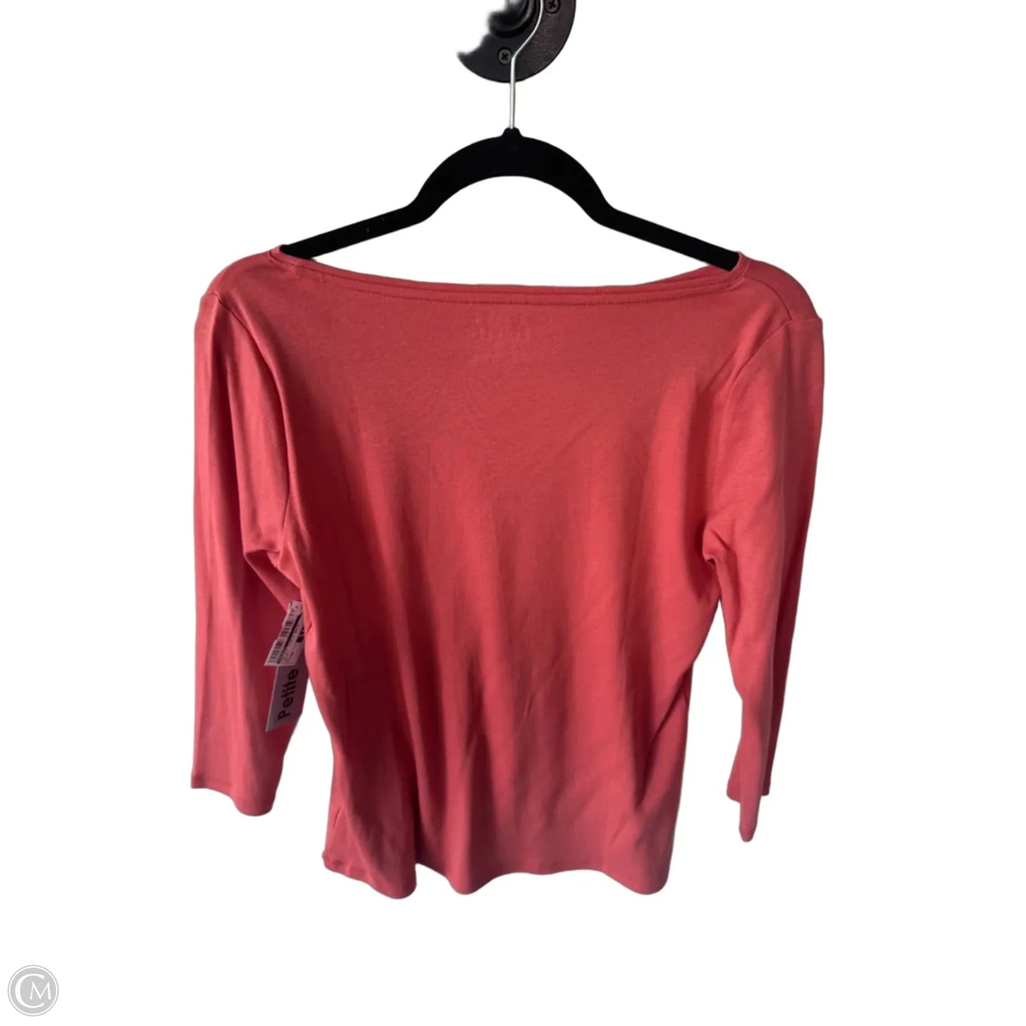 Top 3/4 Sleeve Basic By Talbots In Orange, Size: Mp