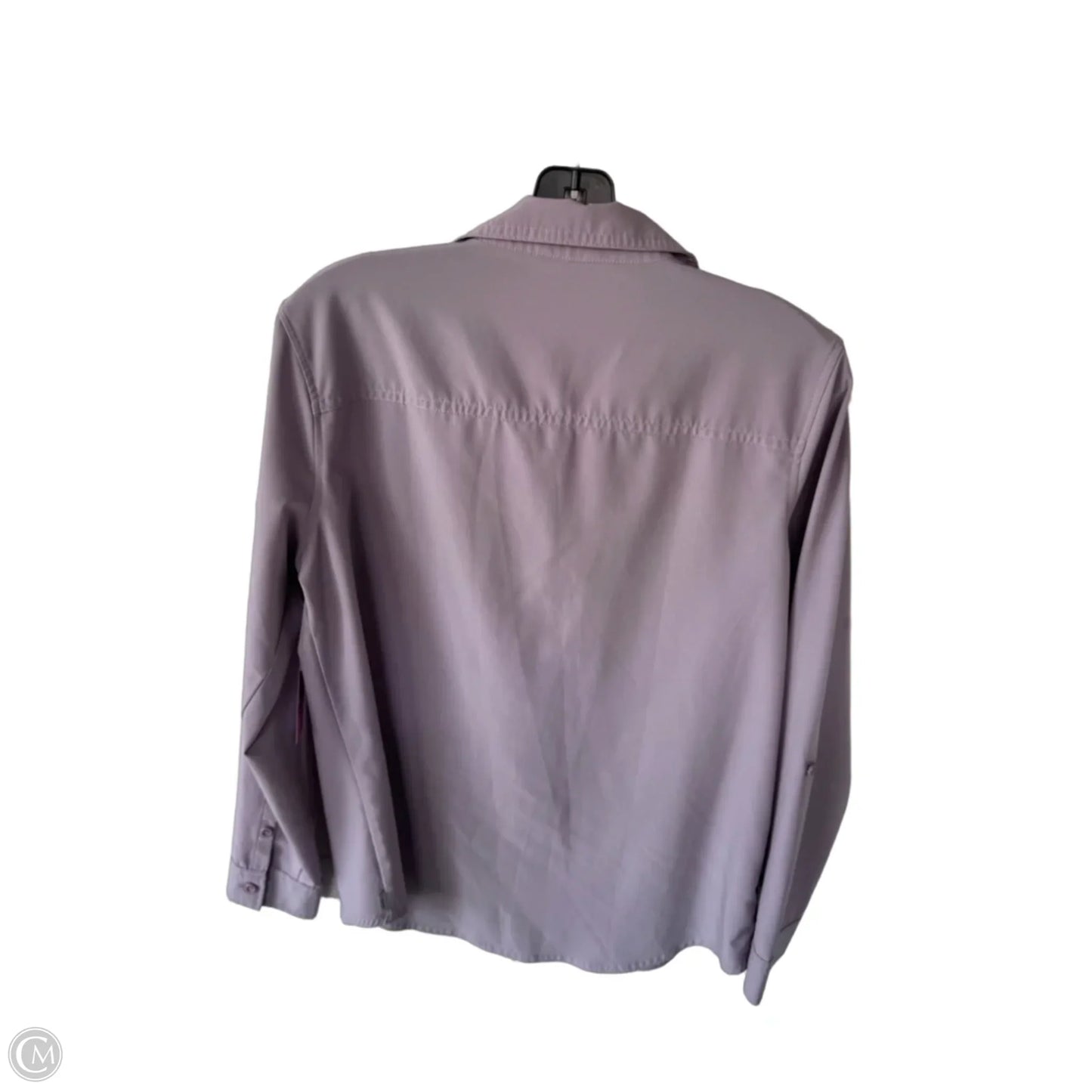 Blouse Long Sleeve By Eddie Bauer In Purple, Size: M