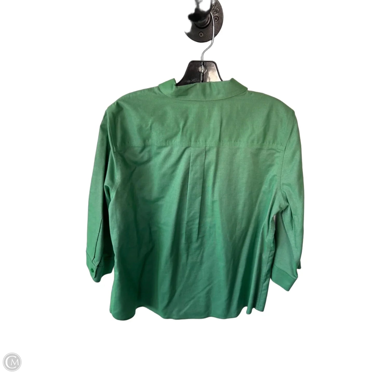 Blouse Long Sleeve By Chicos In Green, Size: L