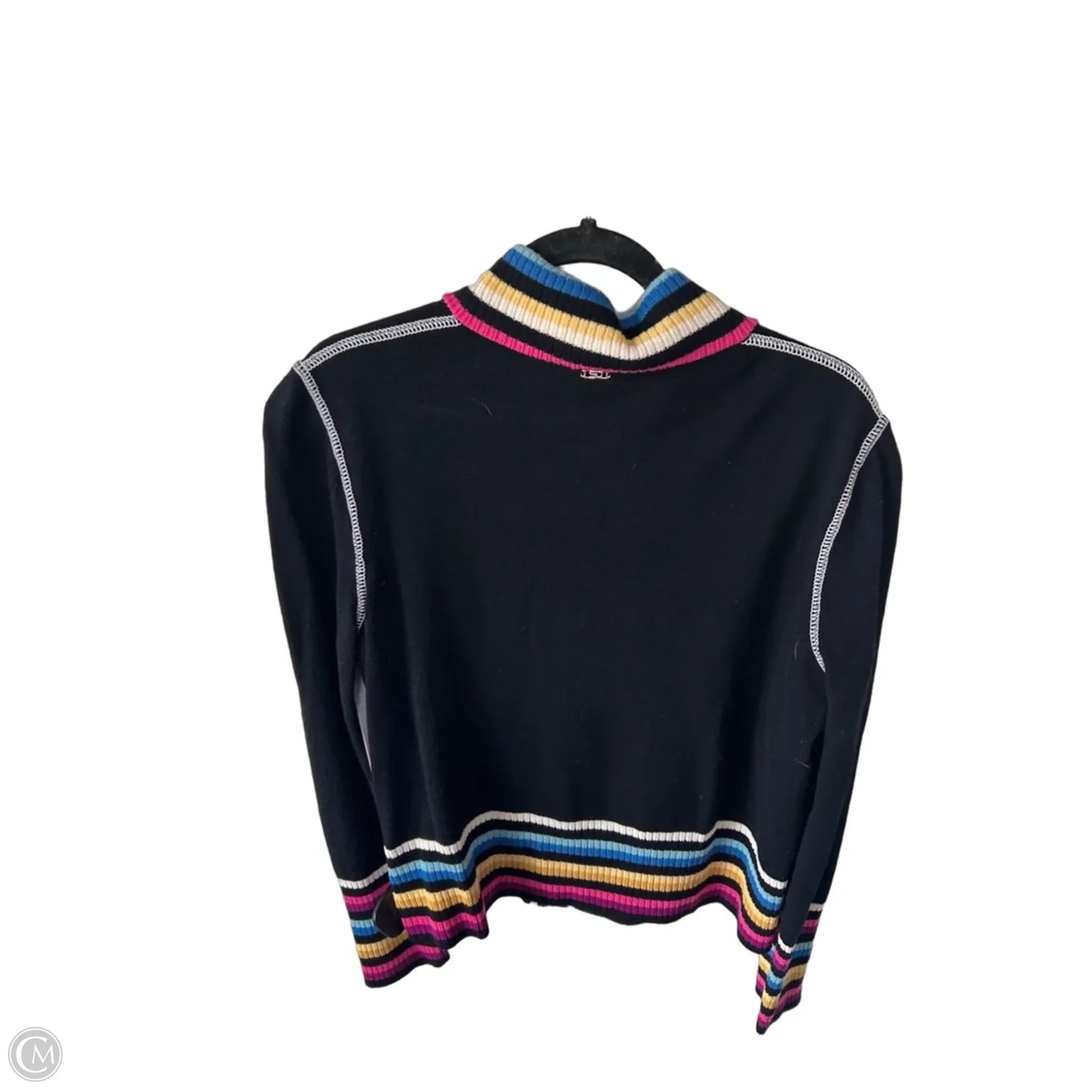 Sweater Cardigan Luxury Designer By St John Collection In Black & White, Size: L