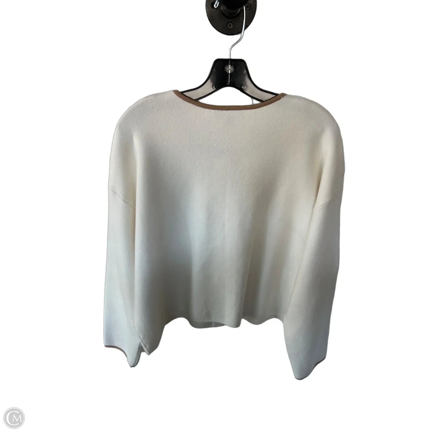 Sweater Cardigan By Ann Taylor In Cream & Tan, Size: Xl