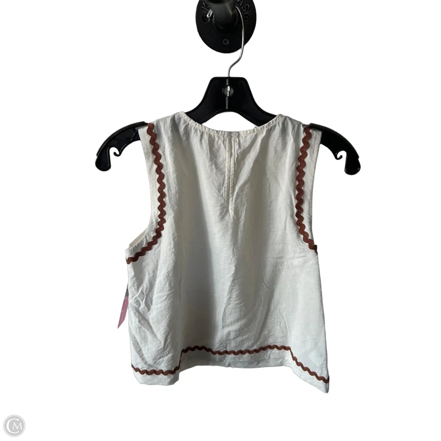 Blouse Sleeveless By Loft In Cream & Tan, Size: S