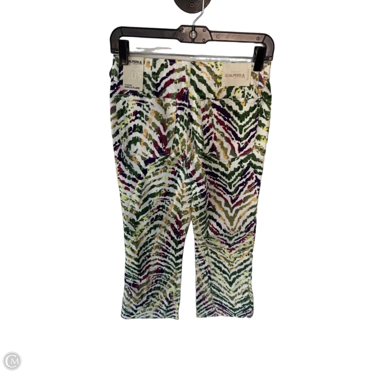 Jeans Flared By Cma In Green & White, Size: 4