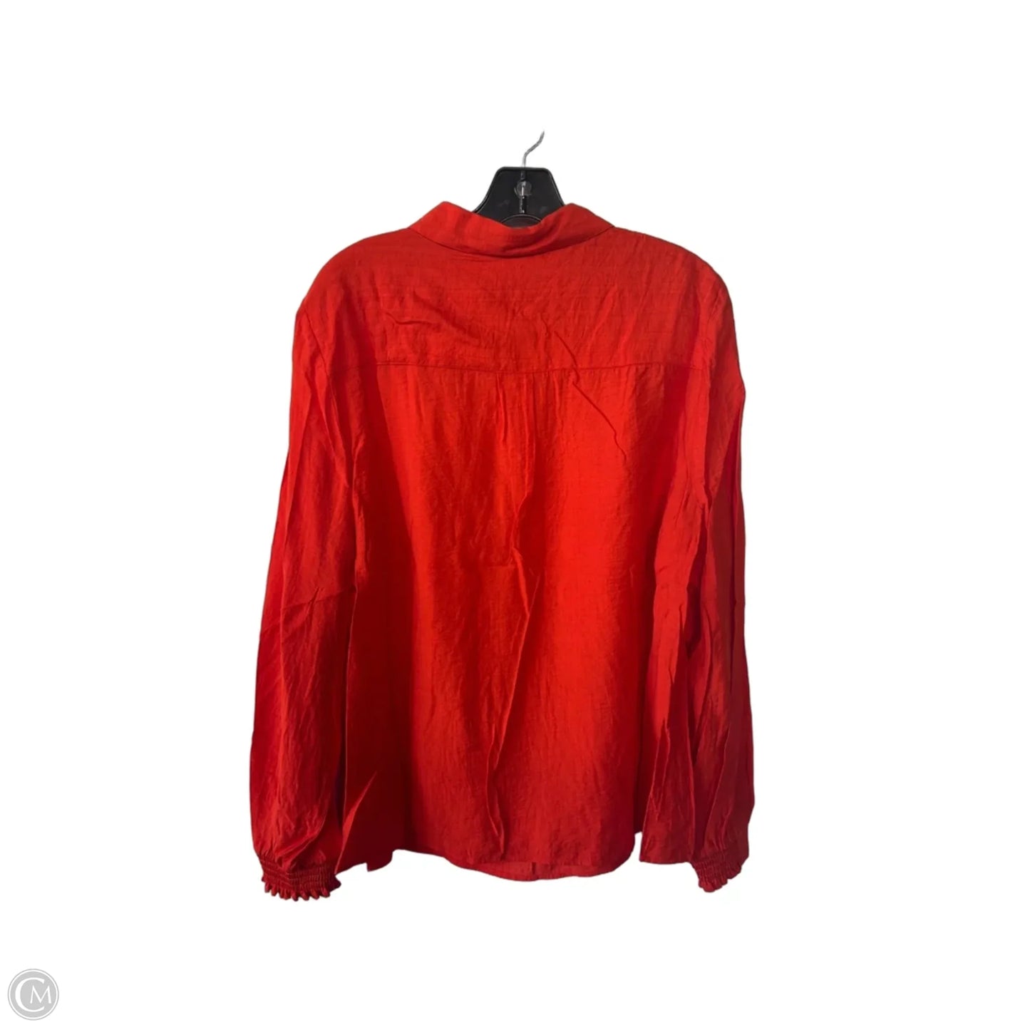Blouse Long Sleeve By Cabi In Orange, Size: Xl