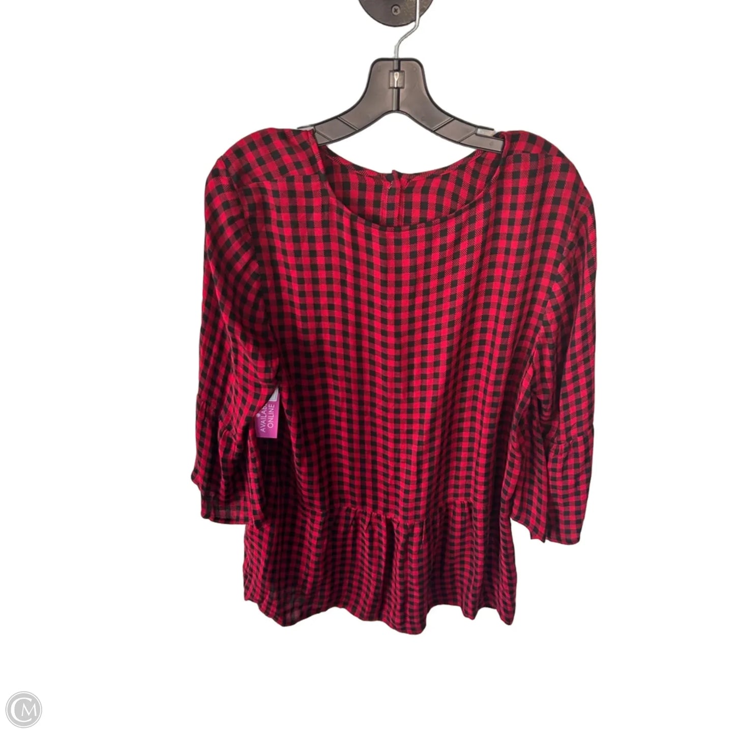 Tunic Long Sleeve By J. Jill In Black & Red, Size: L