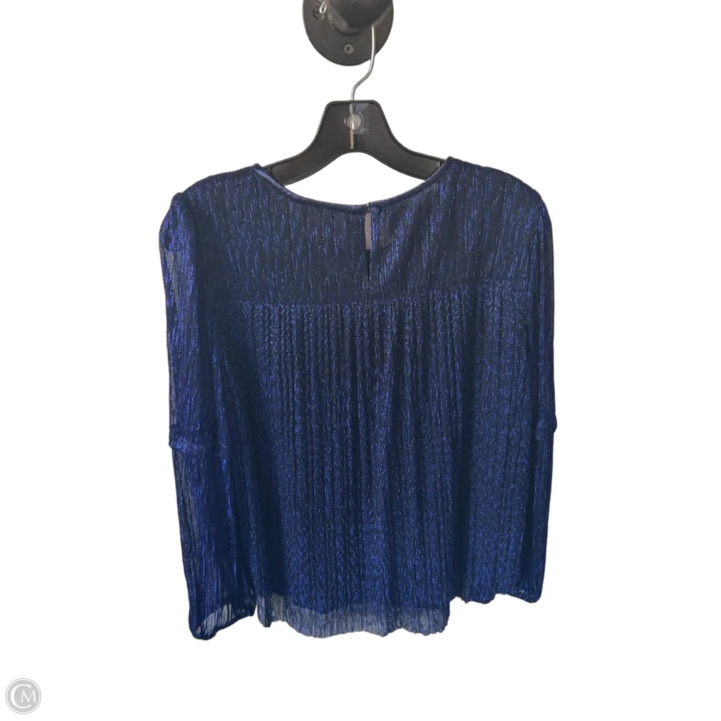 Blouse Long Sleeve By Moulinette Soeurs In Black & Blue, Size: M