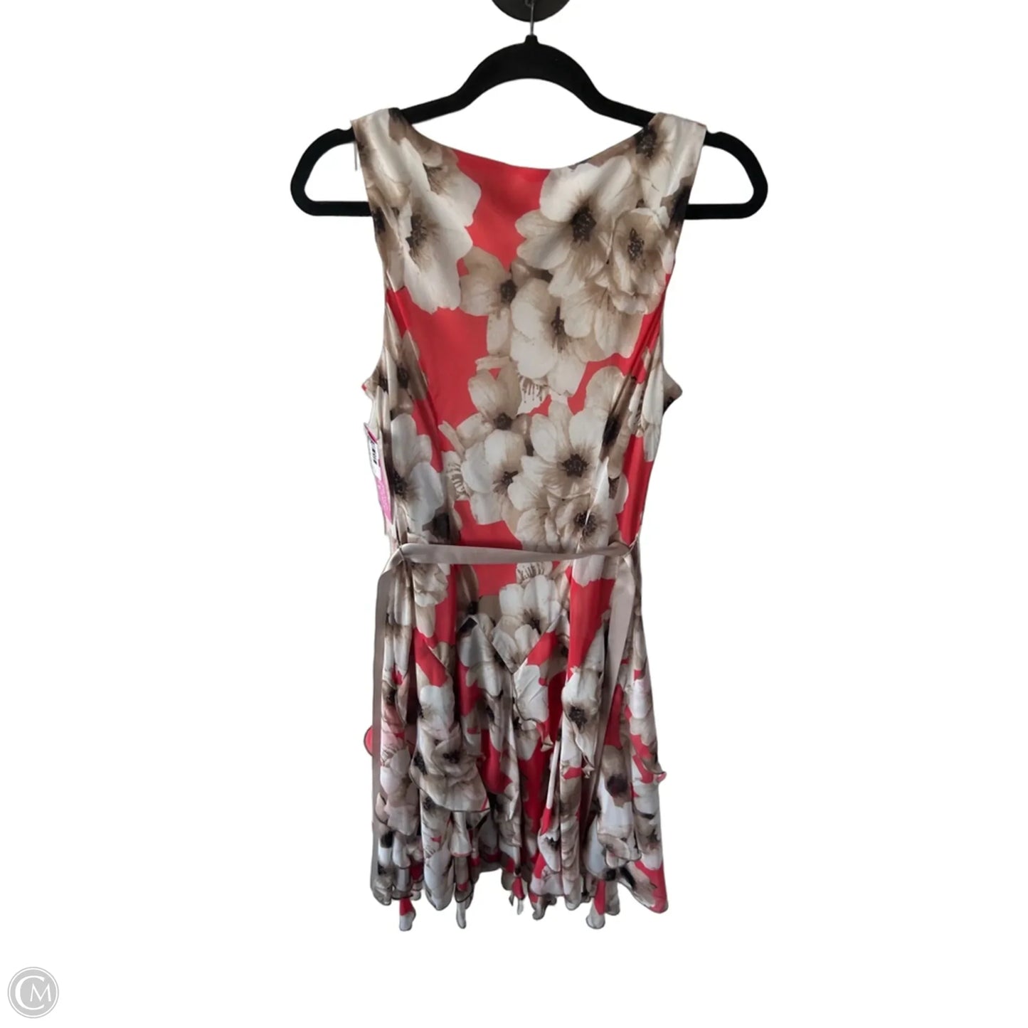 Dress Party Midi By Christopher And Banks In Orange & Tan, Size: L