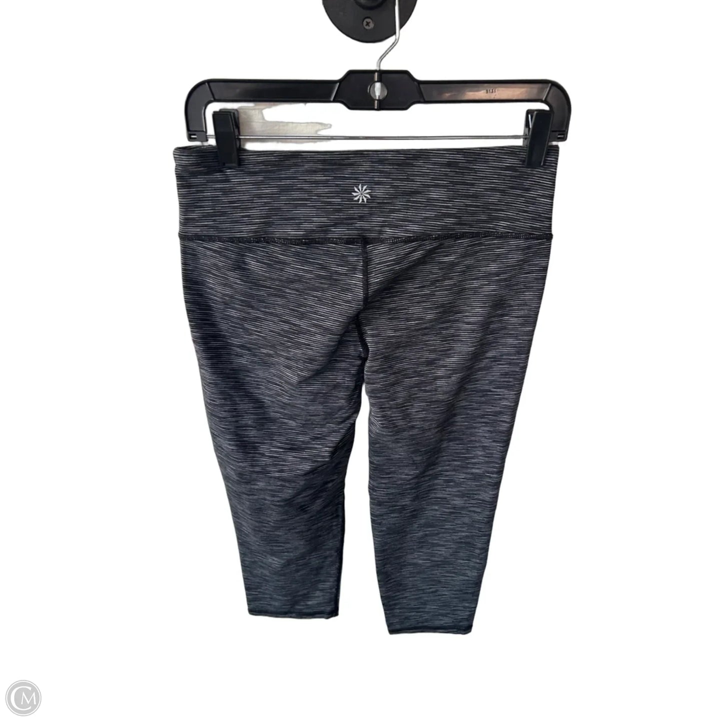Athletic Leggings Capris By Athleta In Black & Grey, Size: M