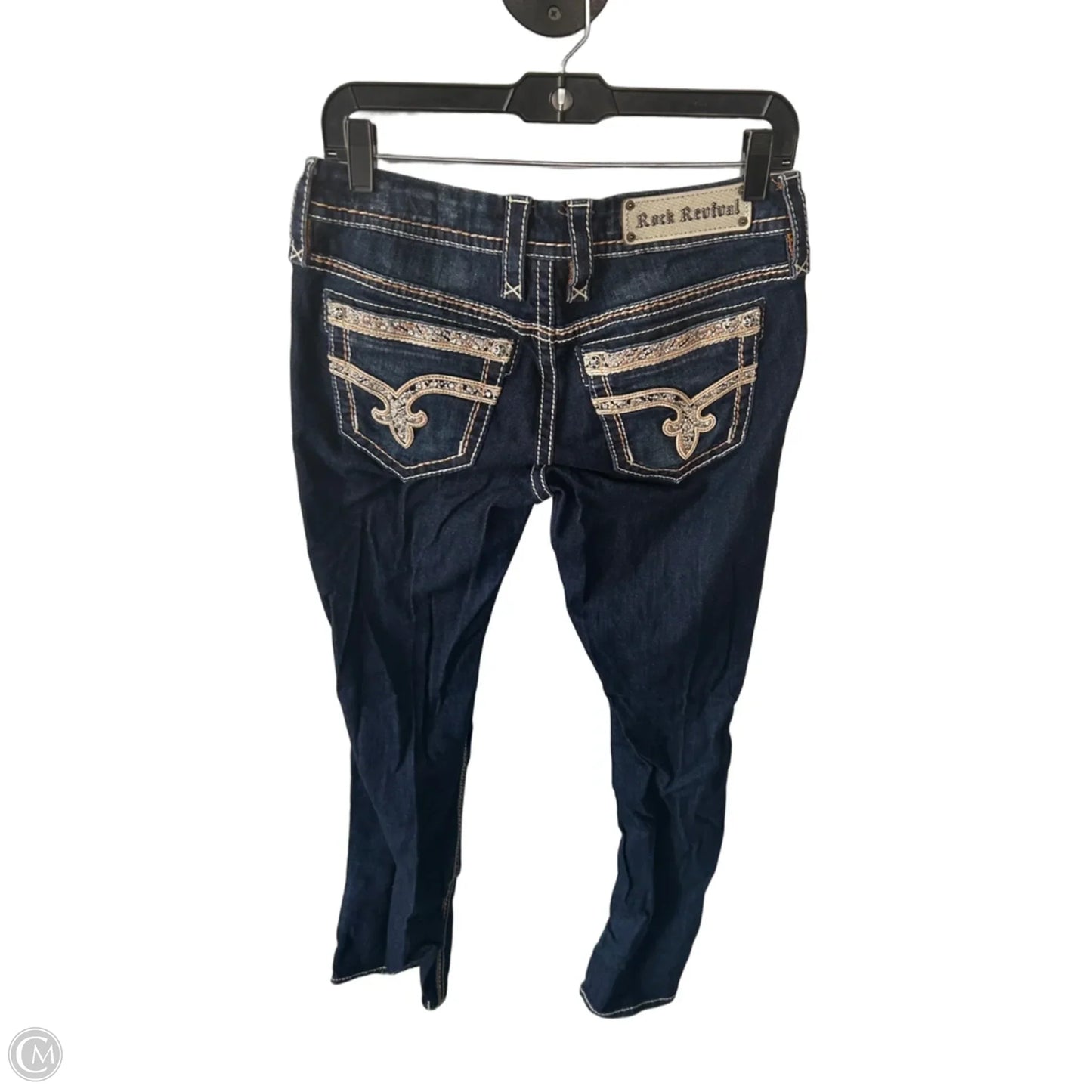 Jeans Boot Cut By Rock Revival In Blue Denim, Size: 4