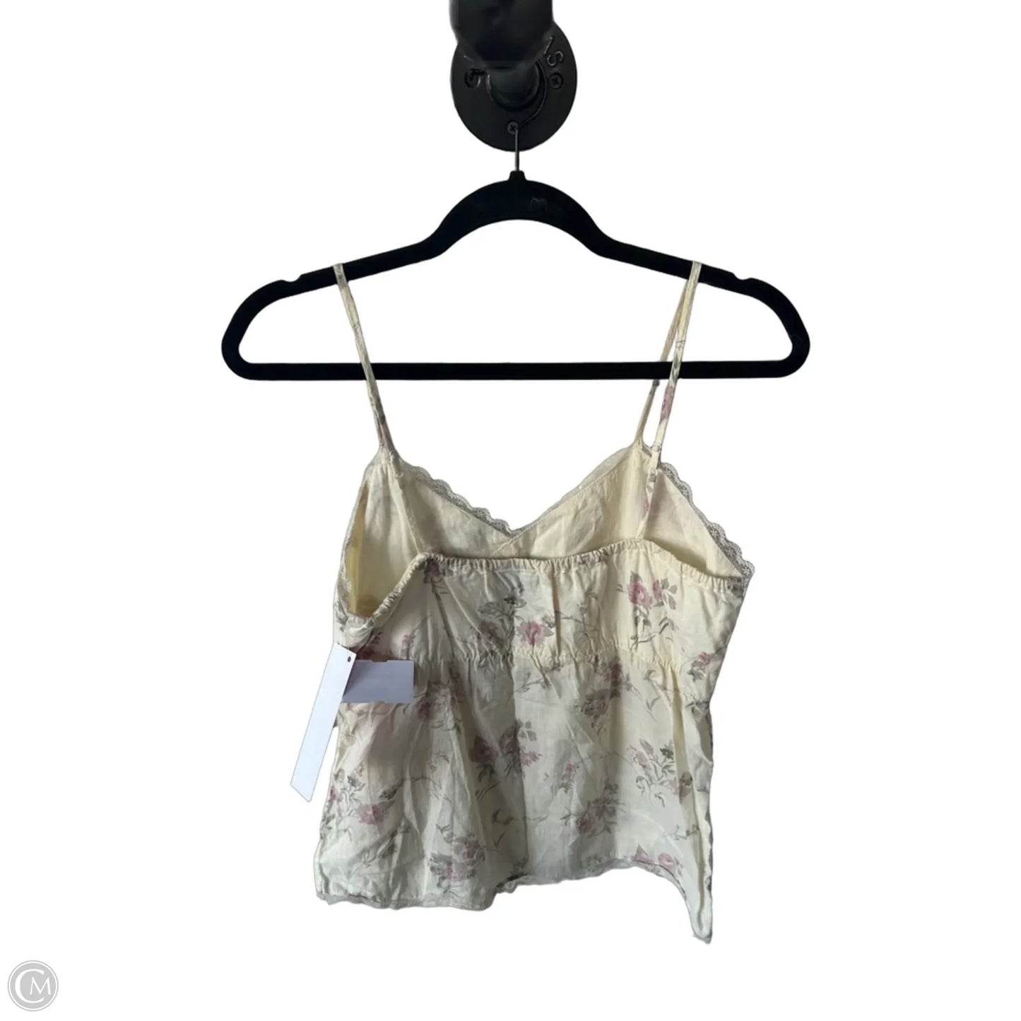 Top Sleeveless By Passport In Cream & Pink, Size: M