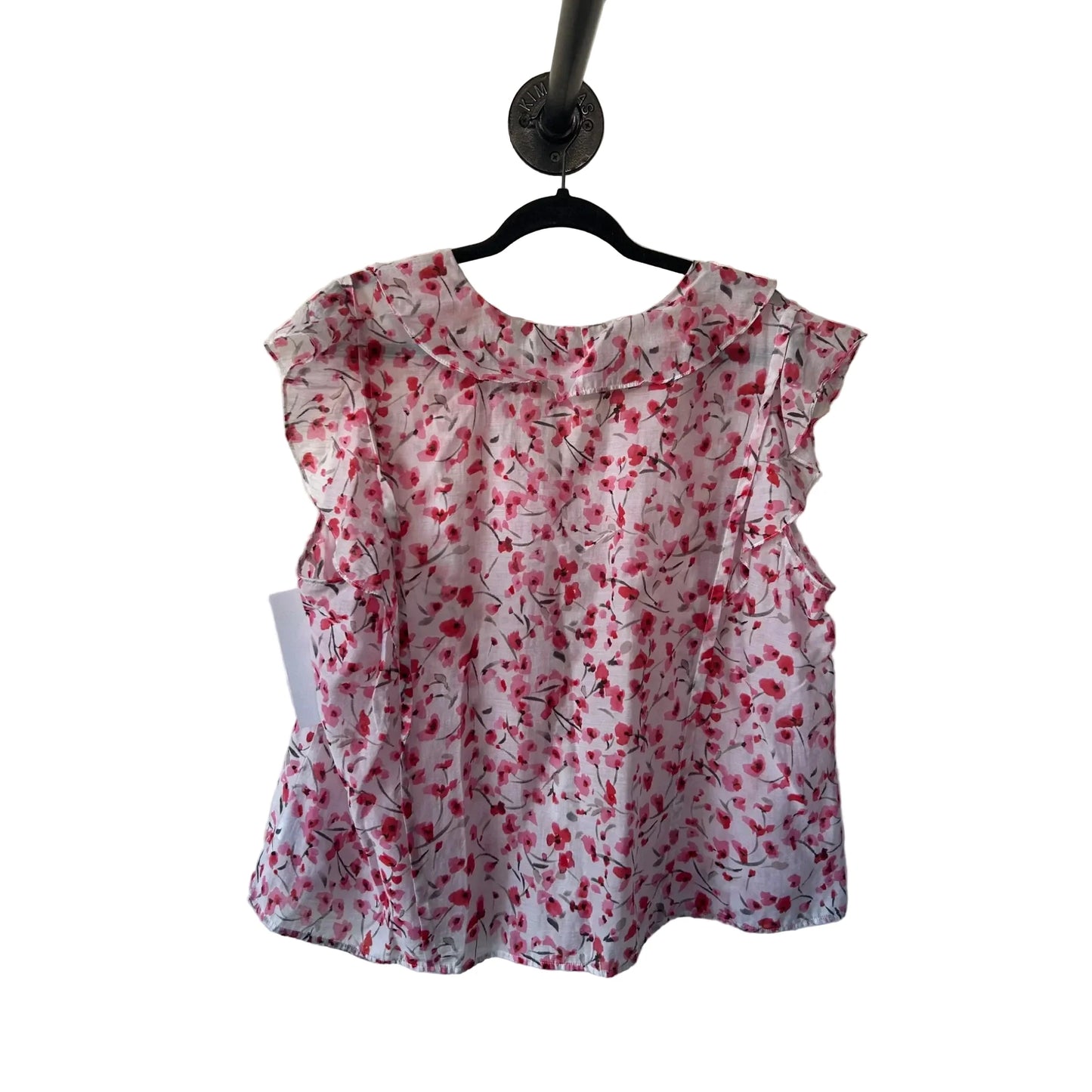 Blouse Sleeveless By Cabi In Pink & White, Size: Xxl