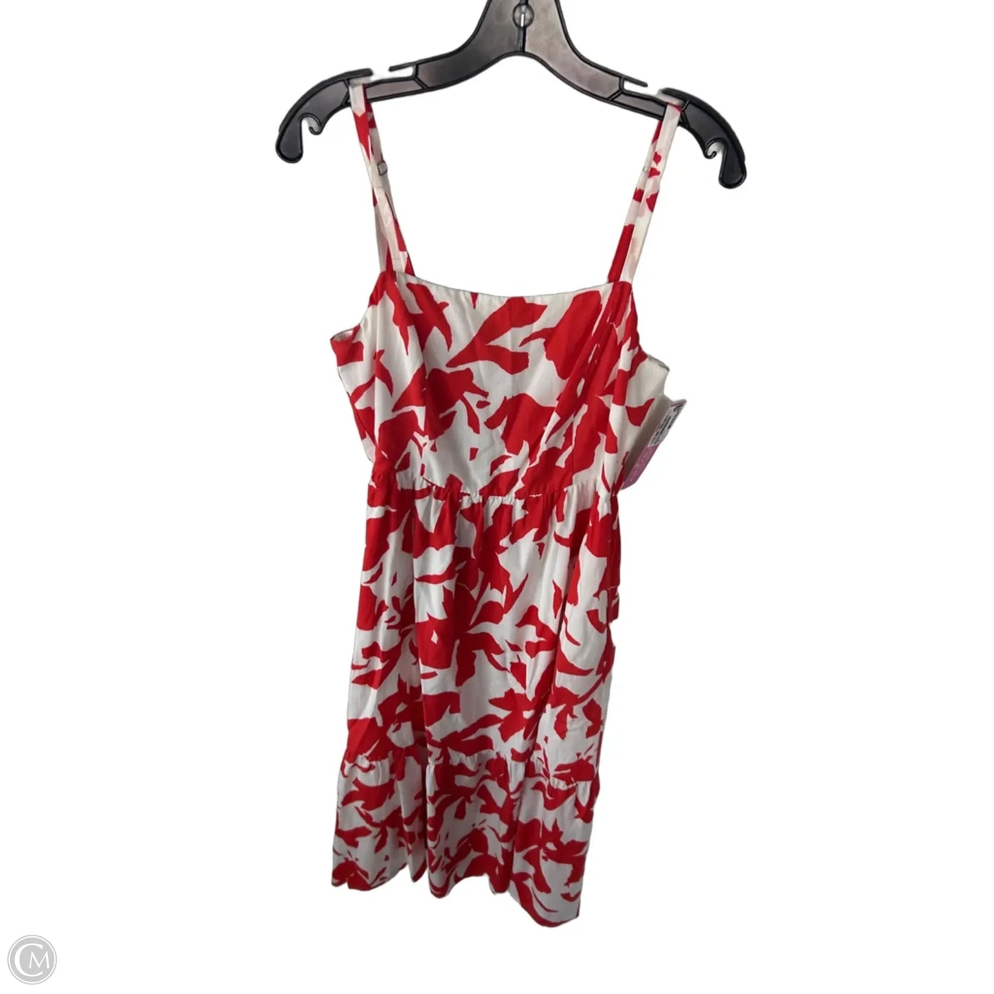 Dress Casual Midi By Evereve In Red & White, Size: M