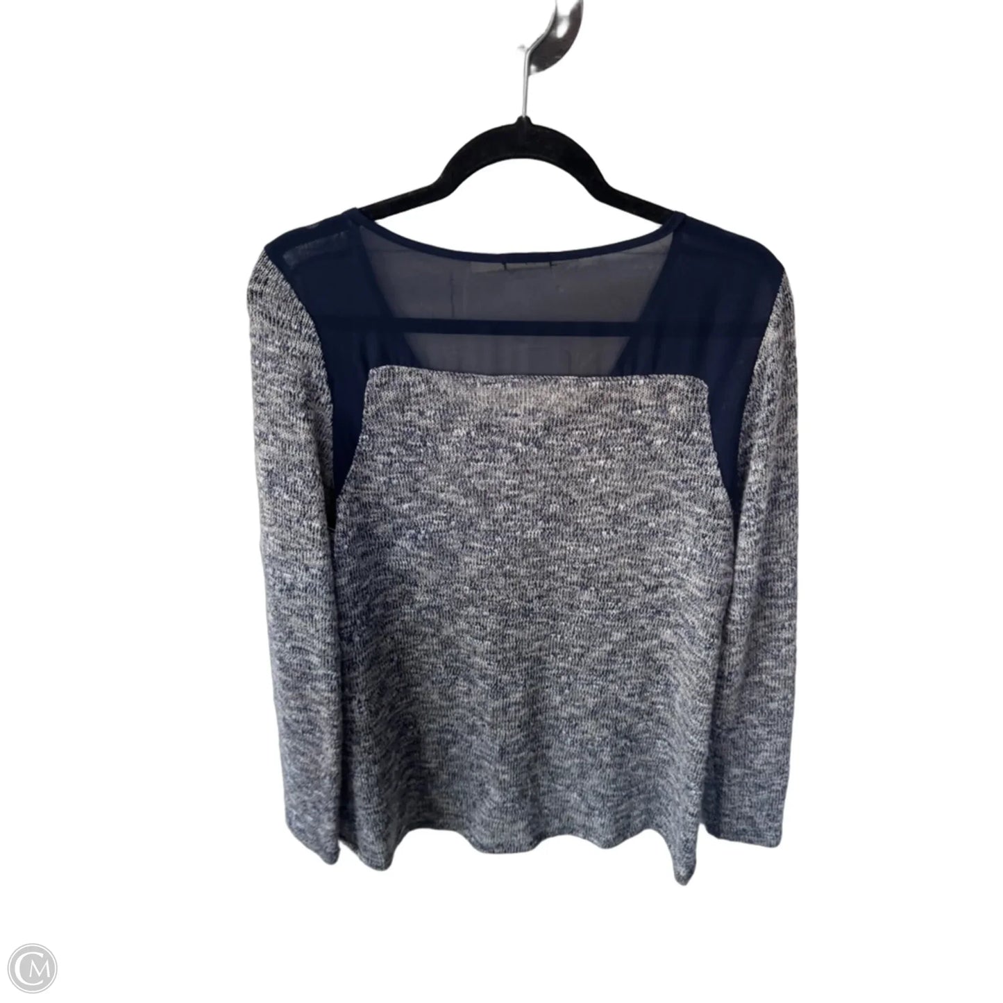 Sweater By Gibson In Blue & Grey, Size: L