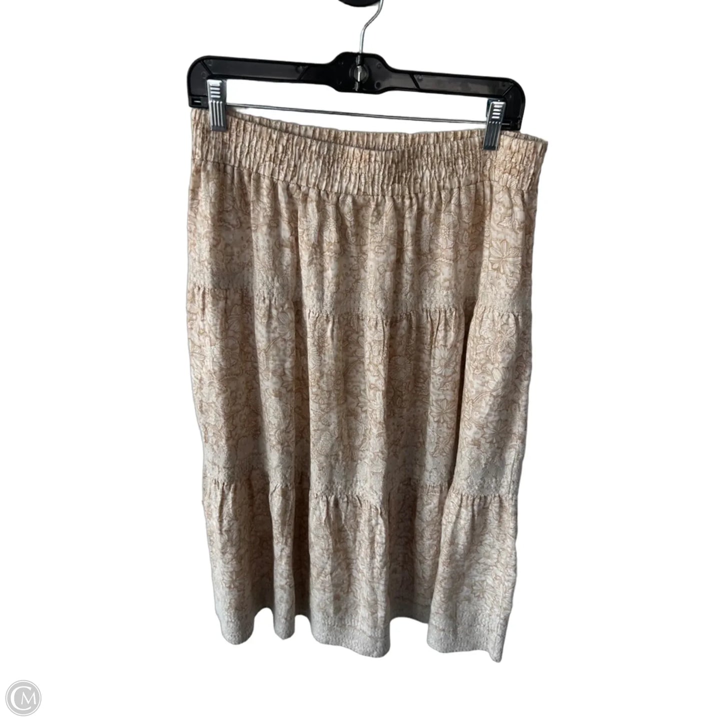 Skirt Midi By Magaschoni In Tan & White, Size: L