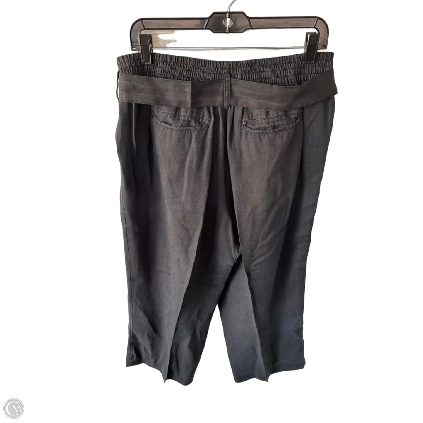 Pants Linen By Nicole Miller In Grey, Size: L