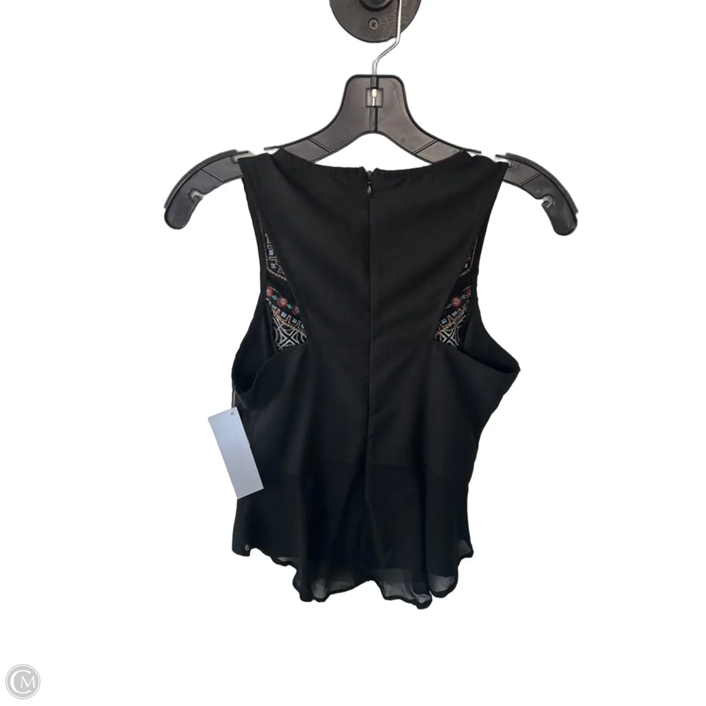 Blouse Sleeveless By Alya In Black & Tan, Size: S