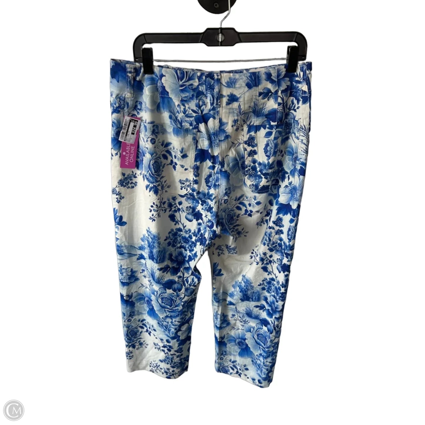 Pants Wide Leg By Maeve In Blue & White, Size: 12