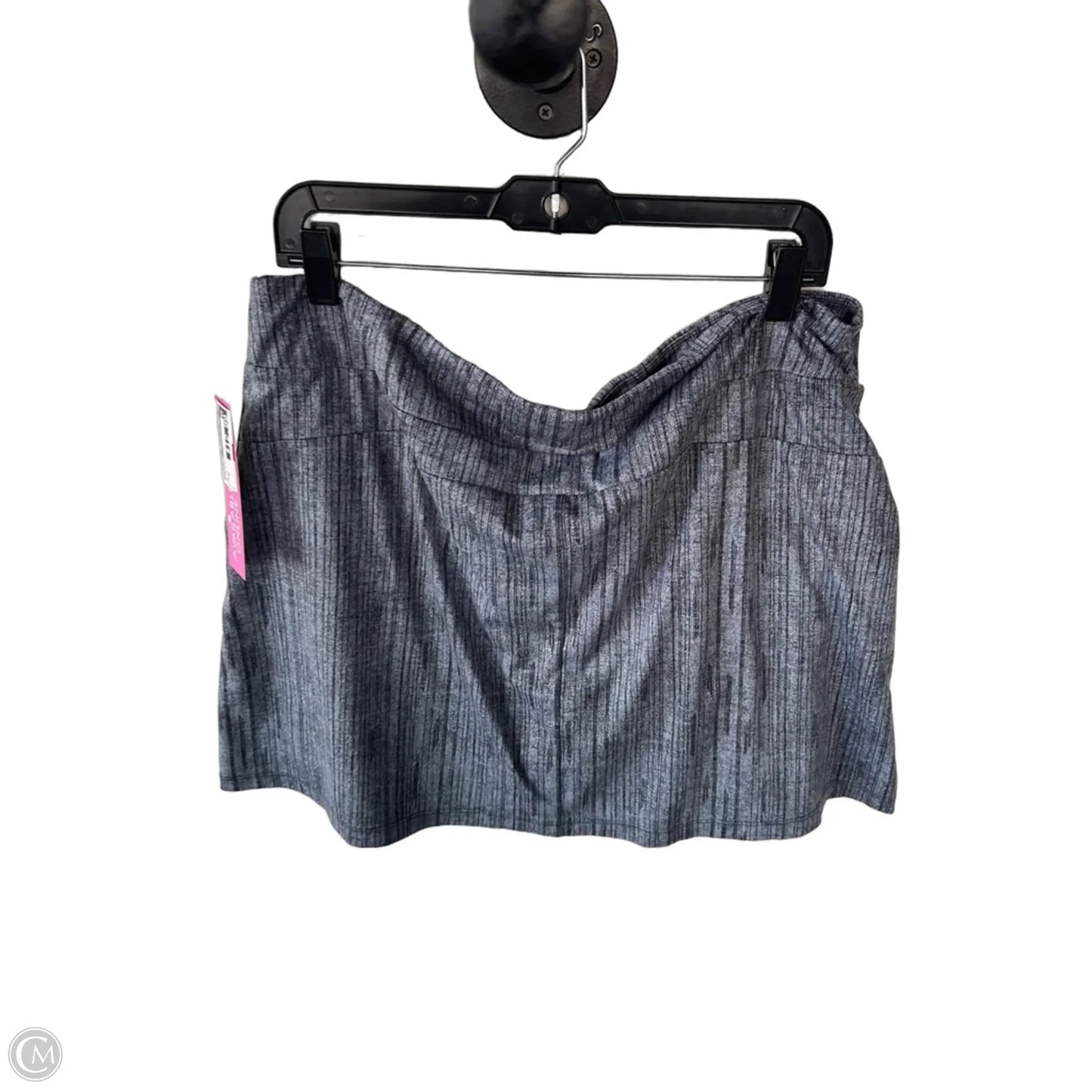 Athletic Skort By Aventura In Black & Grey, Size: Xl